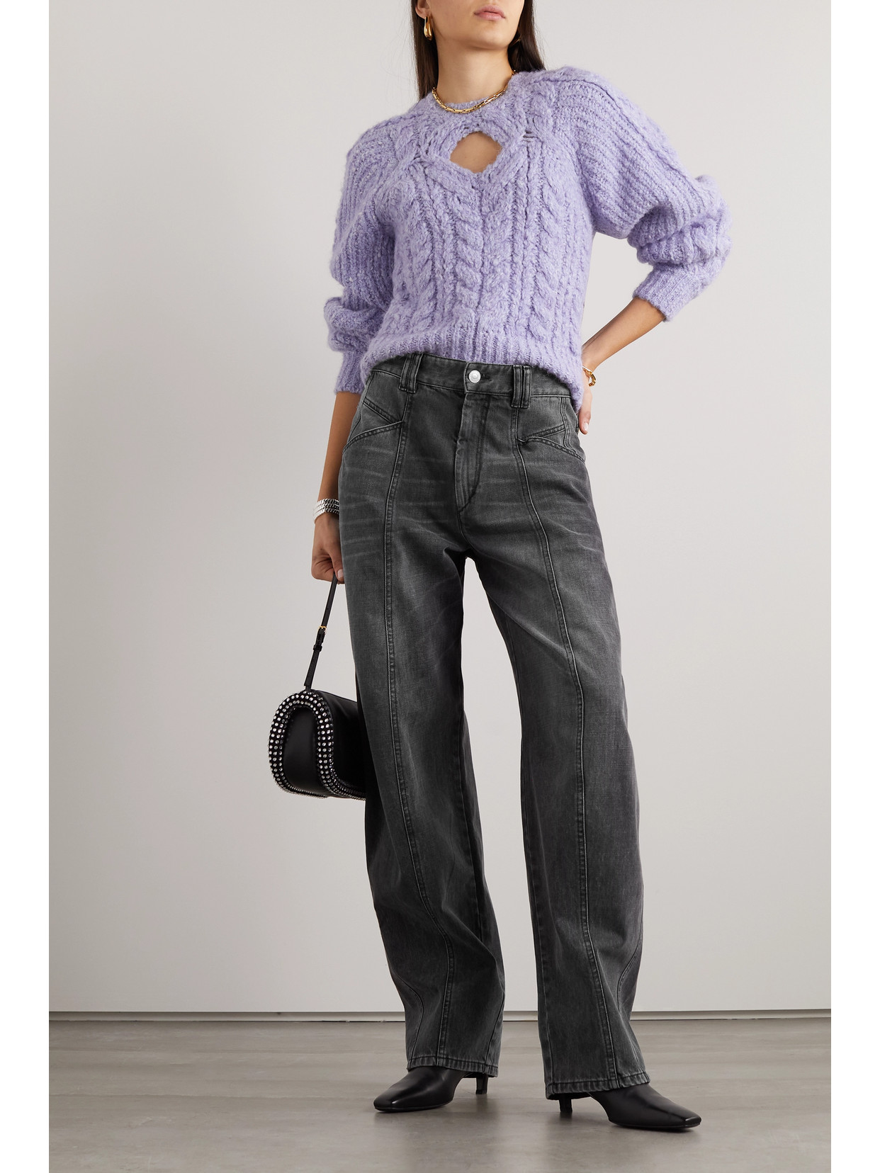 Isabel Marant Vetan High-rise Tapered Jeans In Black