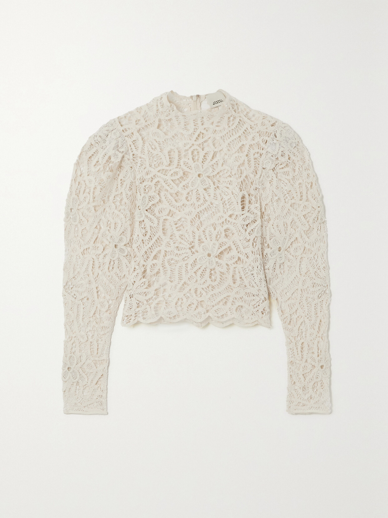 Isabel Marant - Neline Cotton Guipure Lace Top - Ecru