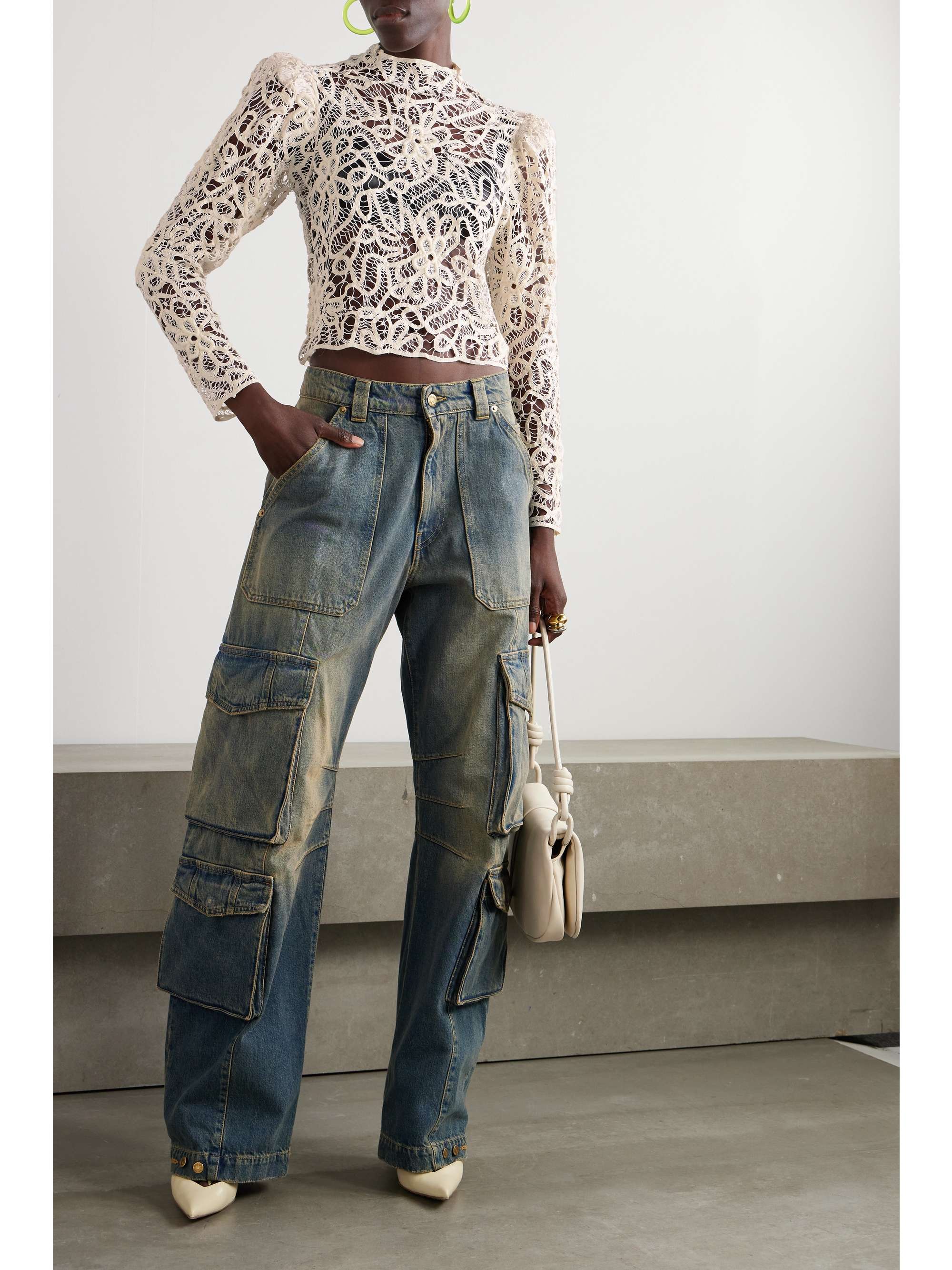 ISABEL MARANT Neline cotton guipure lace top