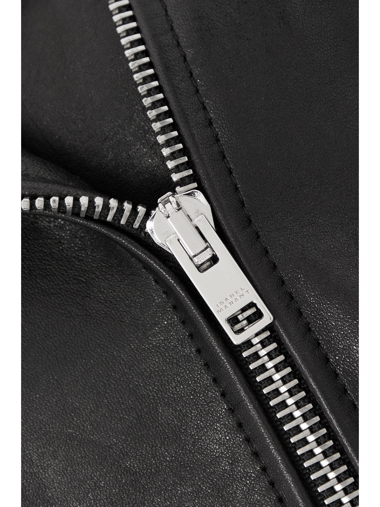 Isabel Marant Audric Leather Biker Jacket In Black