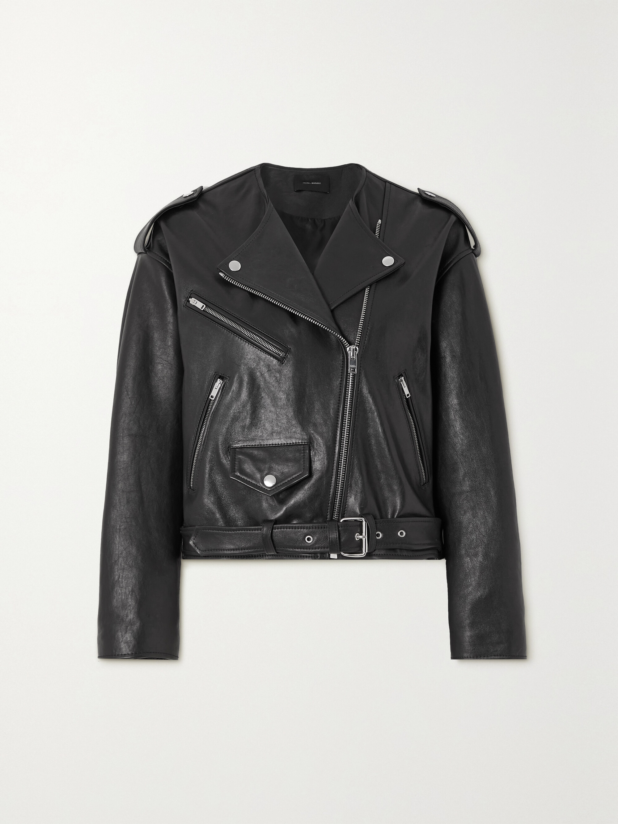 Isabel Marant Audric leather biker jacket thumbnail