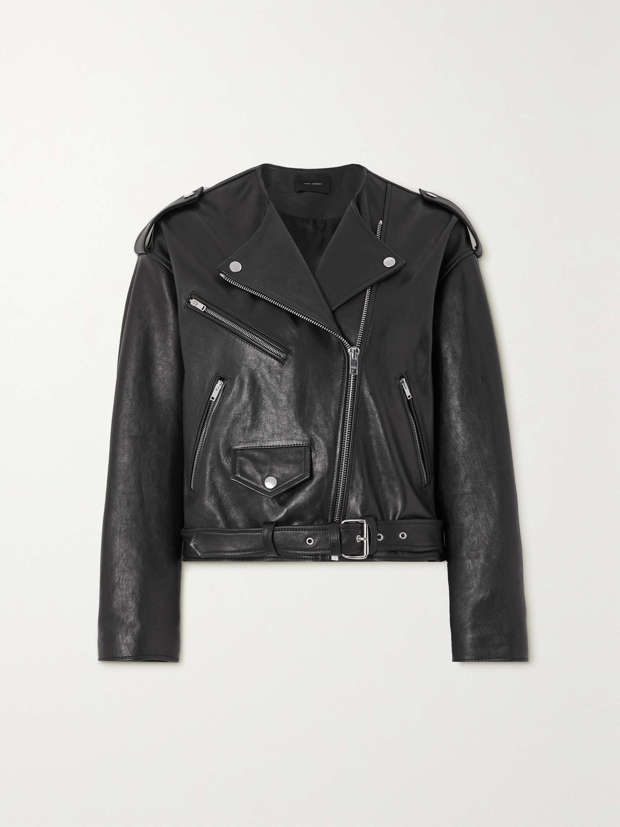 ISABEL MARANT Audric leather biker jacket | NET-A-PORTER