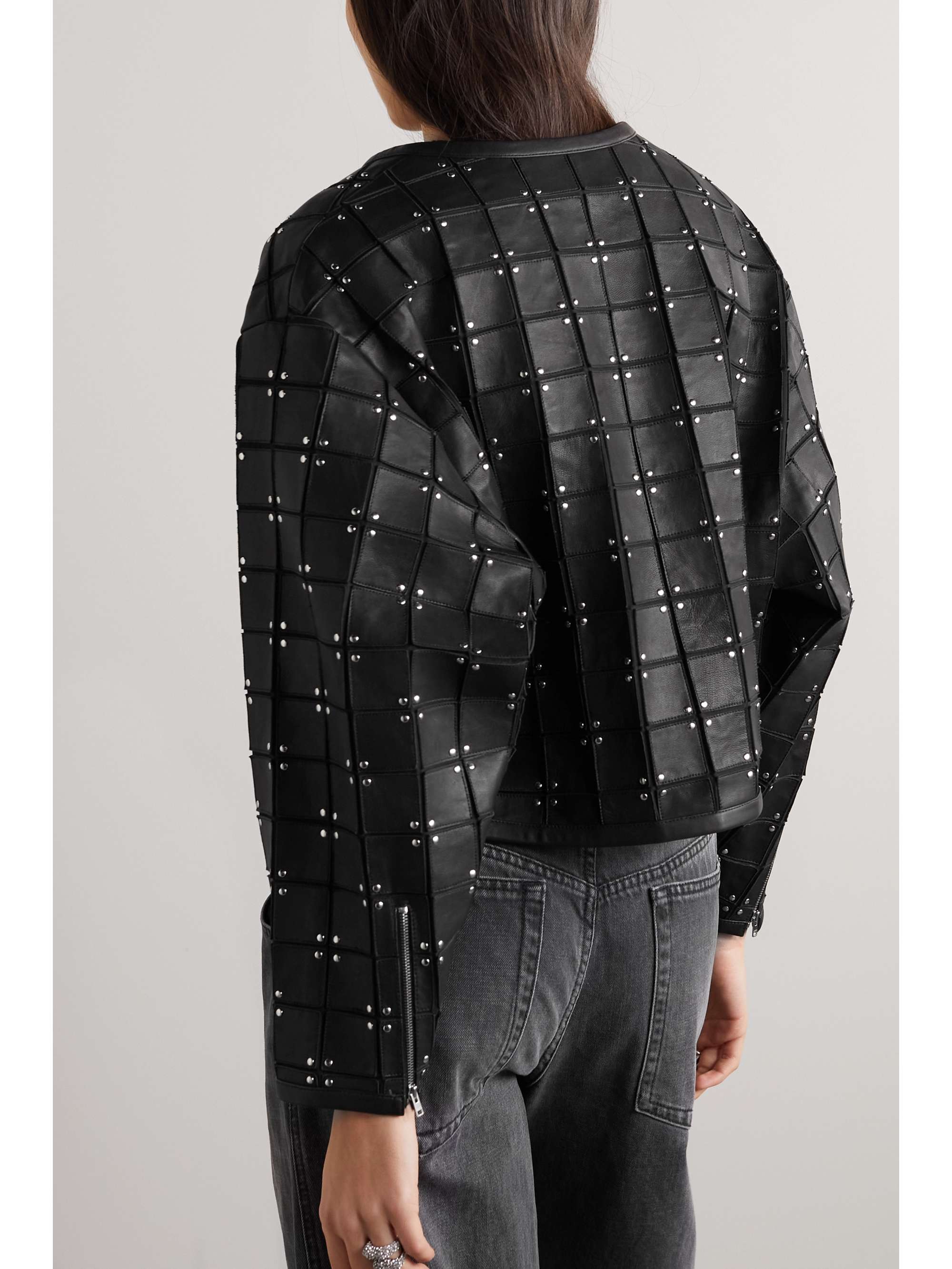 ISABEL MARANT Rosana cropped studded leather jacket