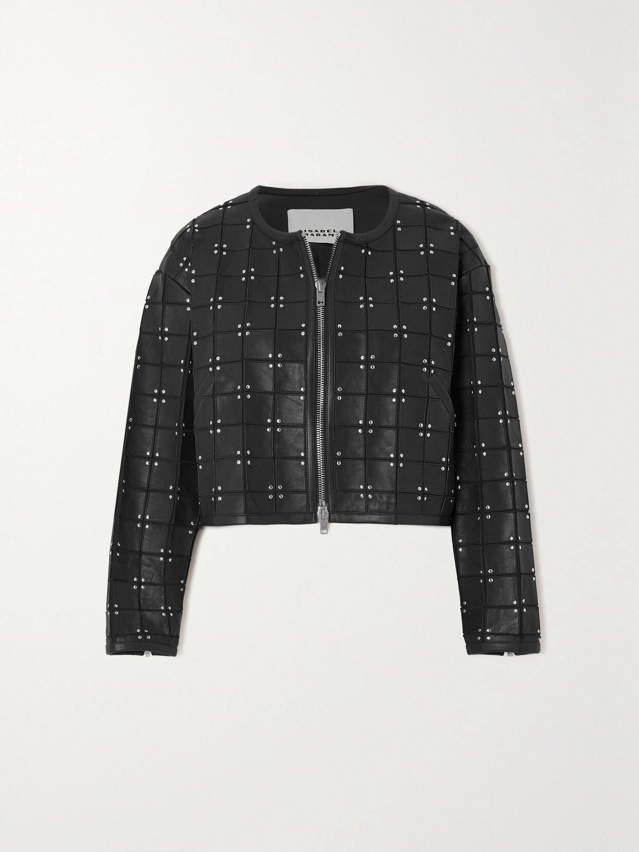 Isabel Marant - Rosana Cropped Studded Leather Jacket - Black