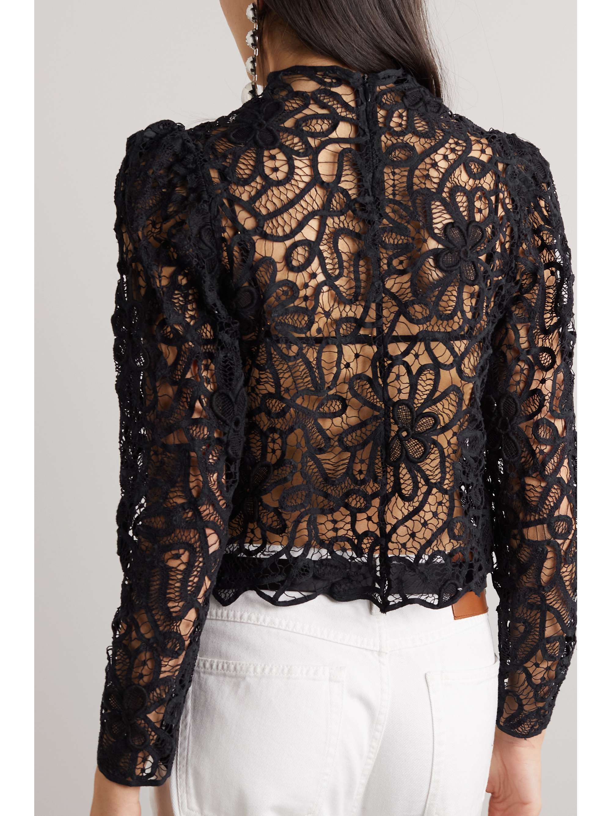 ISABEL MARANT Neline cotton guipure lace top