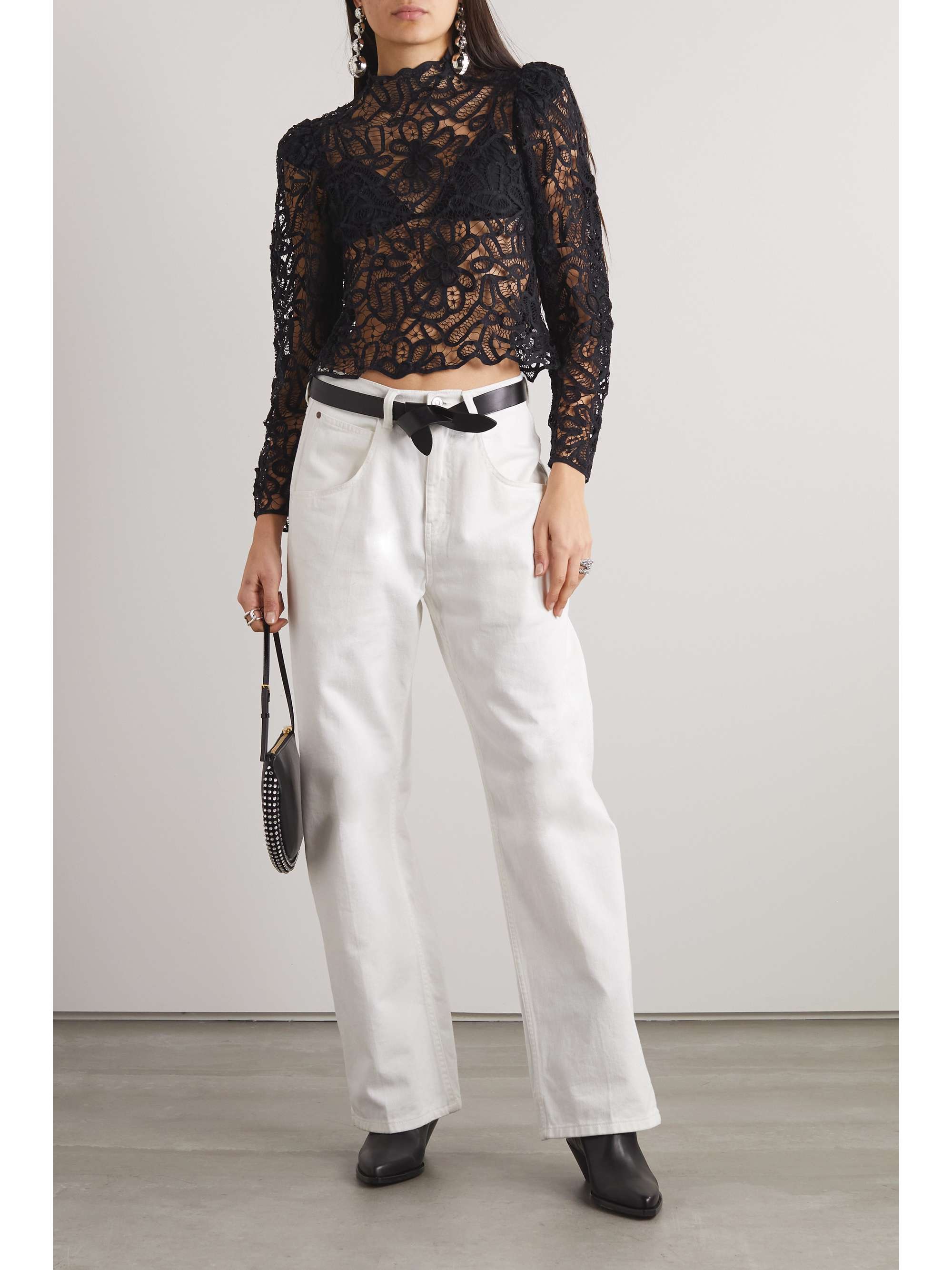 ISABEL MARANT Neline cotton guipure lace top