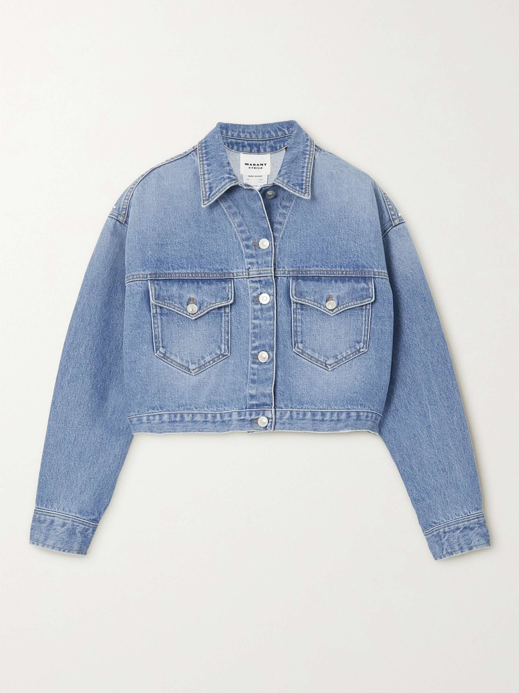 MARANT ÉTOILE Tadia cropped denim jacket | NET-A-PORTER