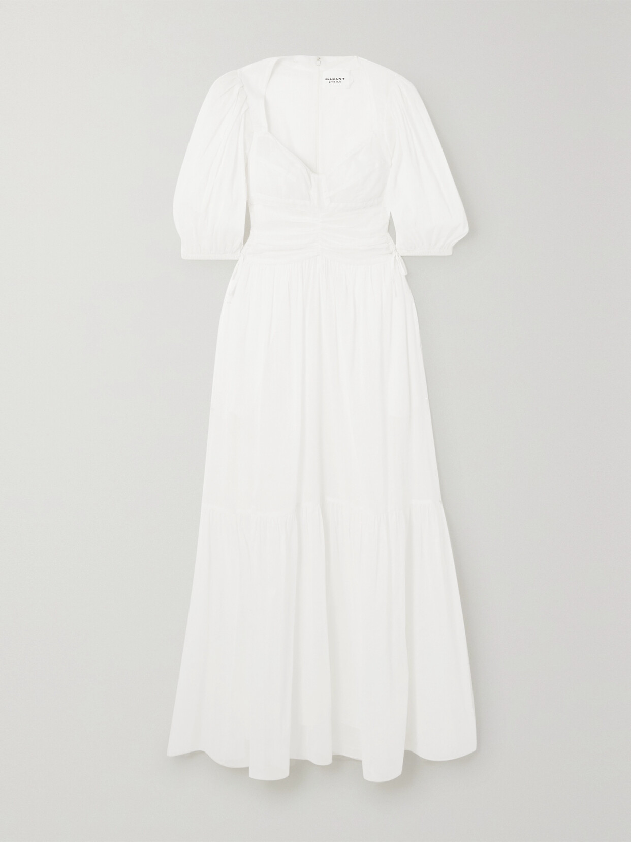 Marant Étoile - Leoniza Tiered Gathered Cotton-voile Maxi Dress - White