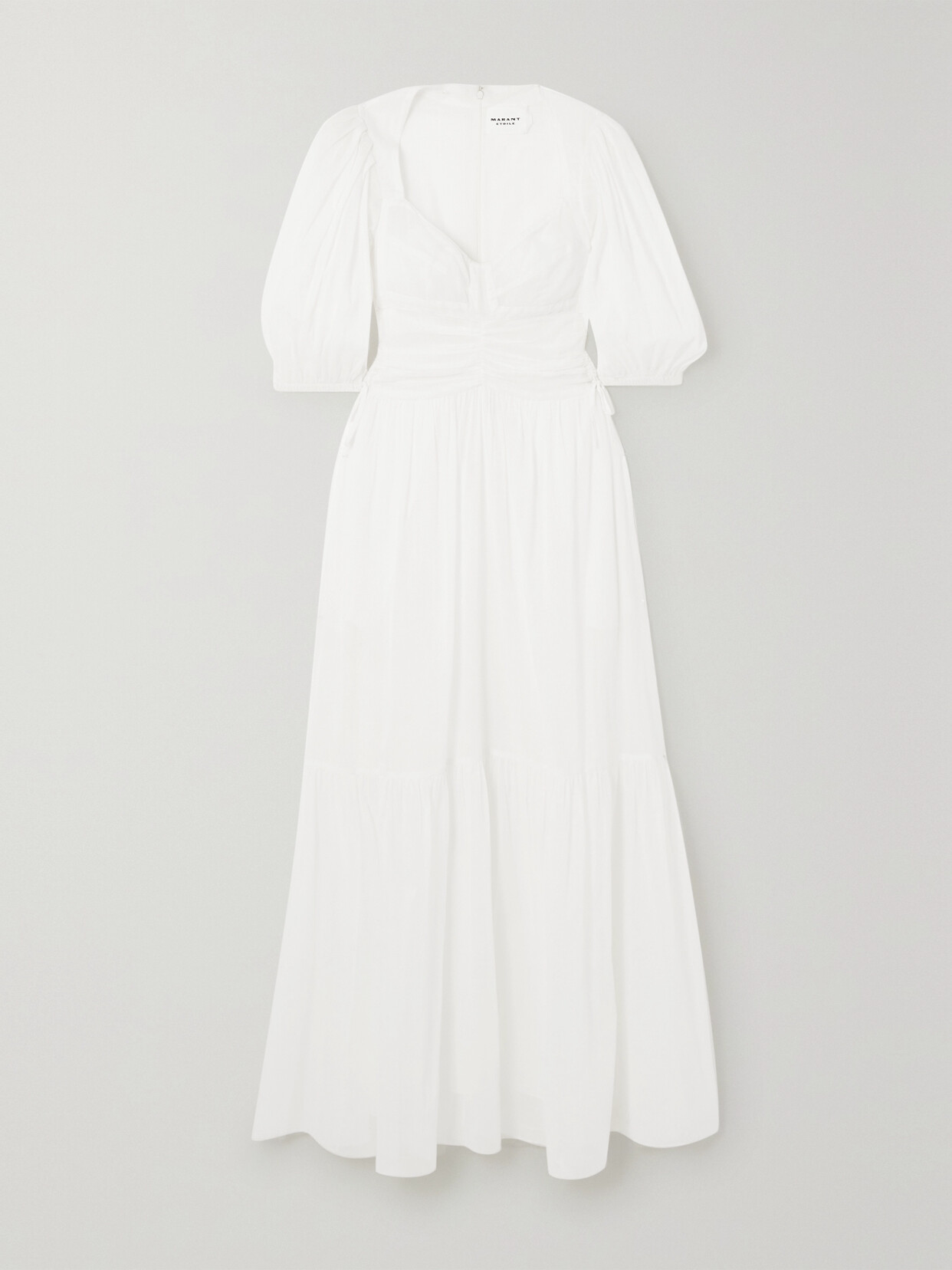 Marant Étoile - Leoniza Tiered Gathered Cotton-voile Maxi Dress - White