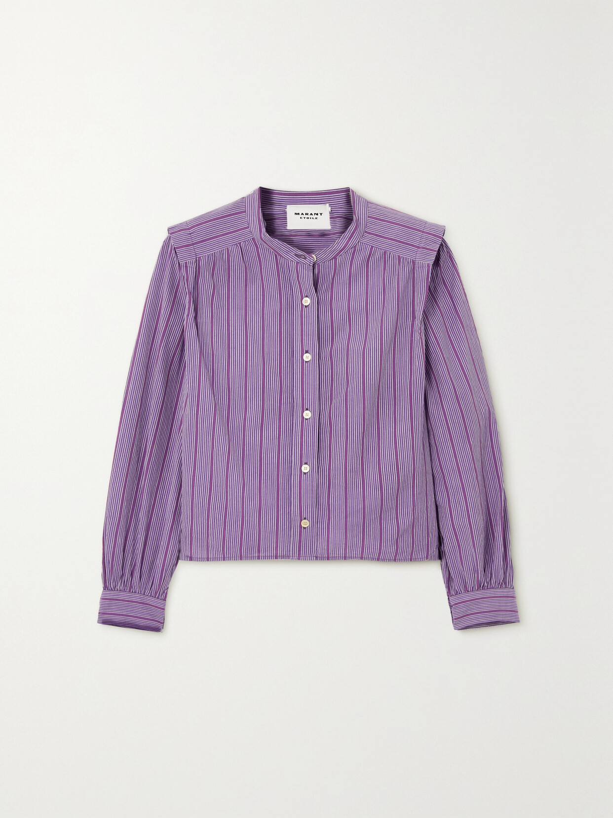 Marant Étoile - Susan Striped Cotton-poplin Blouse - Purple