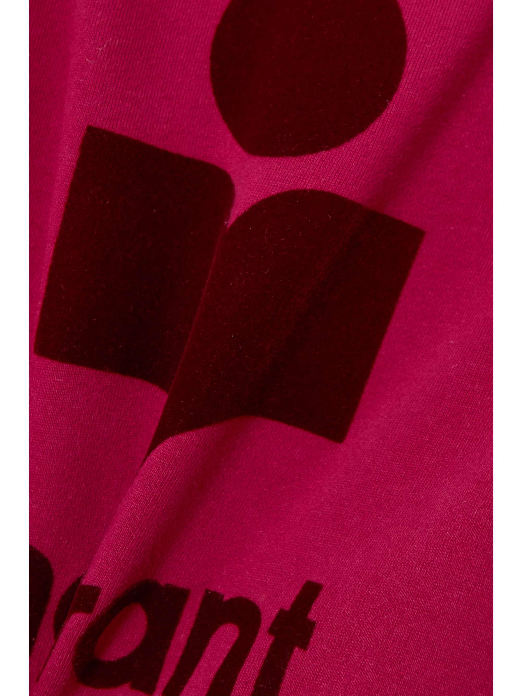 MARANT ÉTOILE Moby flocked cotton-blend jersey sweatshirt