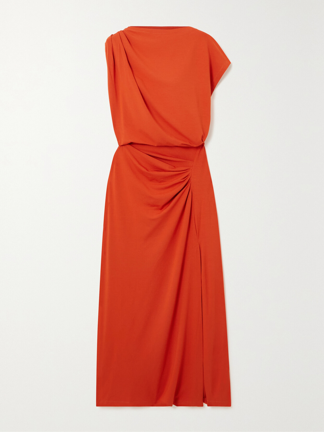 Marant Étoile - Naerys Asymmetric Draped Jersey Midi Dress - Orange