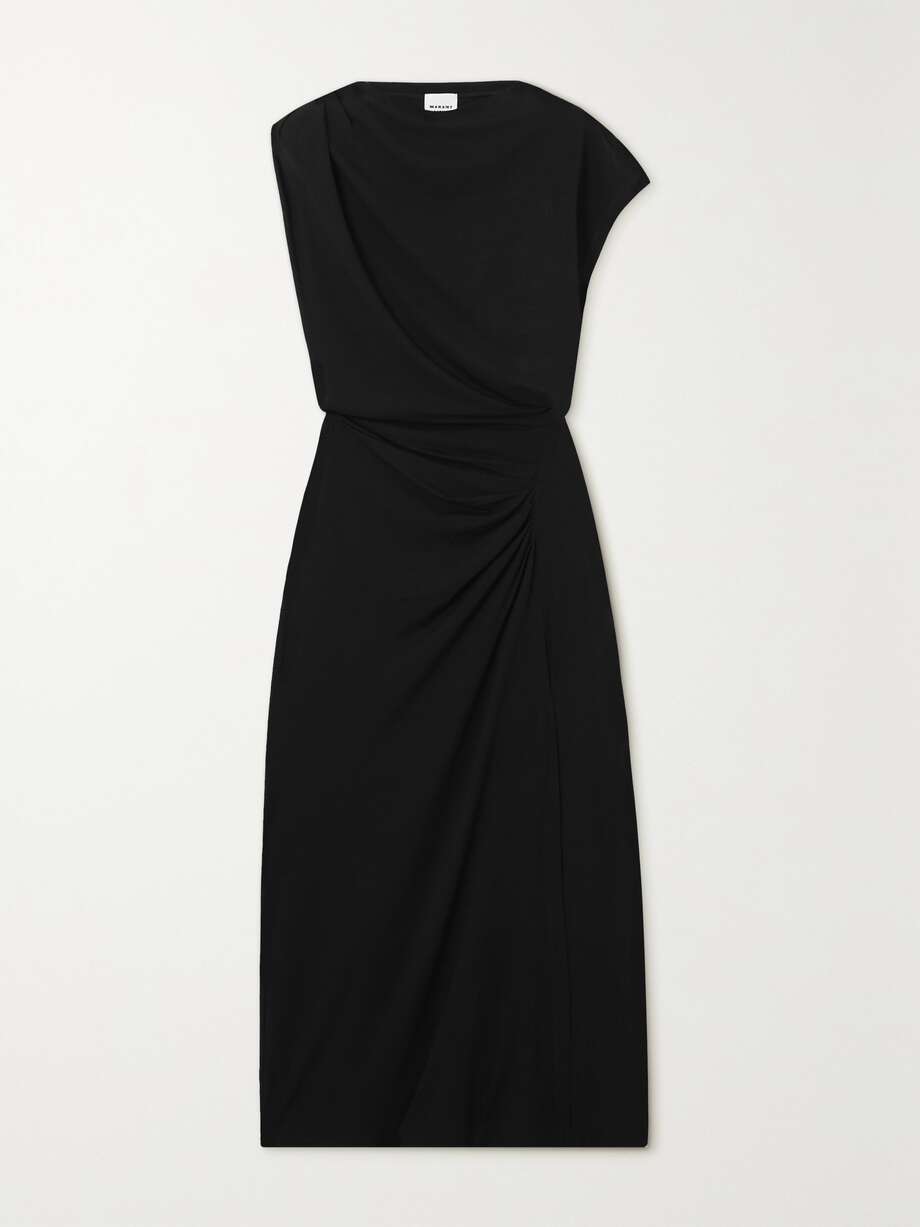 net-a-porter.com | Naerys asymmetric draped jersey midi dress