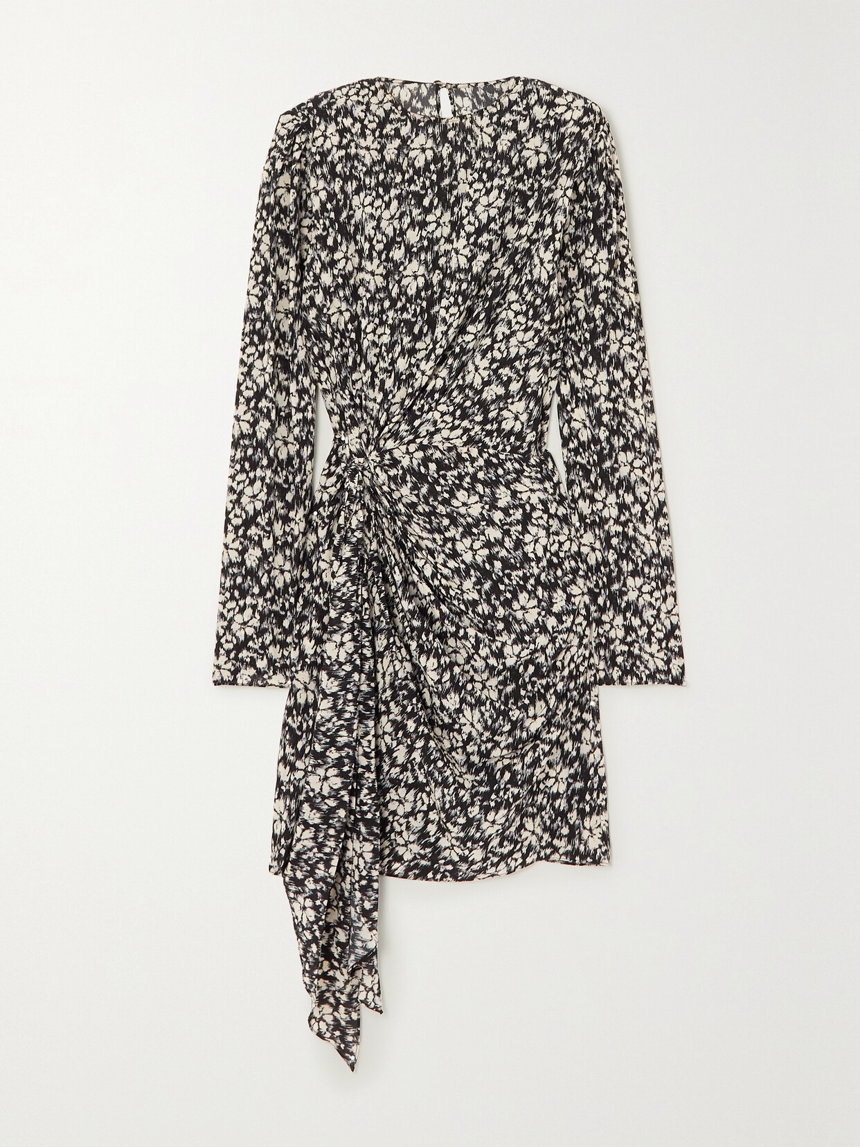 Marant Étoile Dulce Draped Printed Crepe De Chine Mini Dress