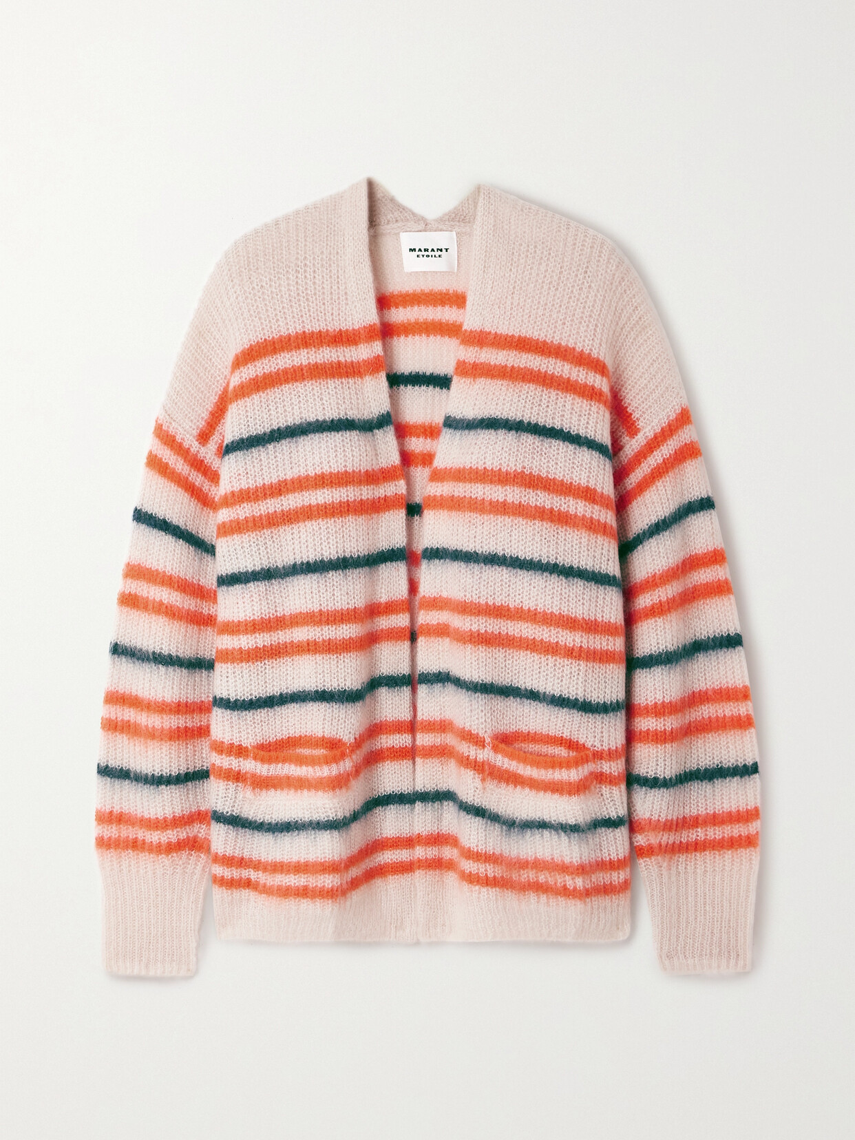 Marant Étoile - Dana Striped Brushed Mohair-blend Cardigan - Blue