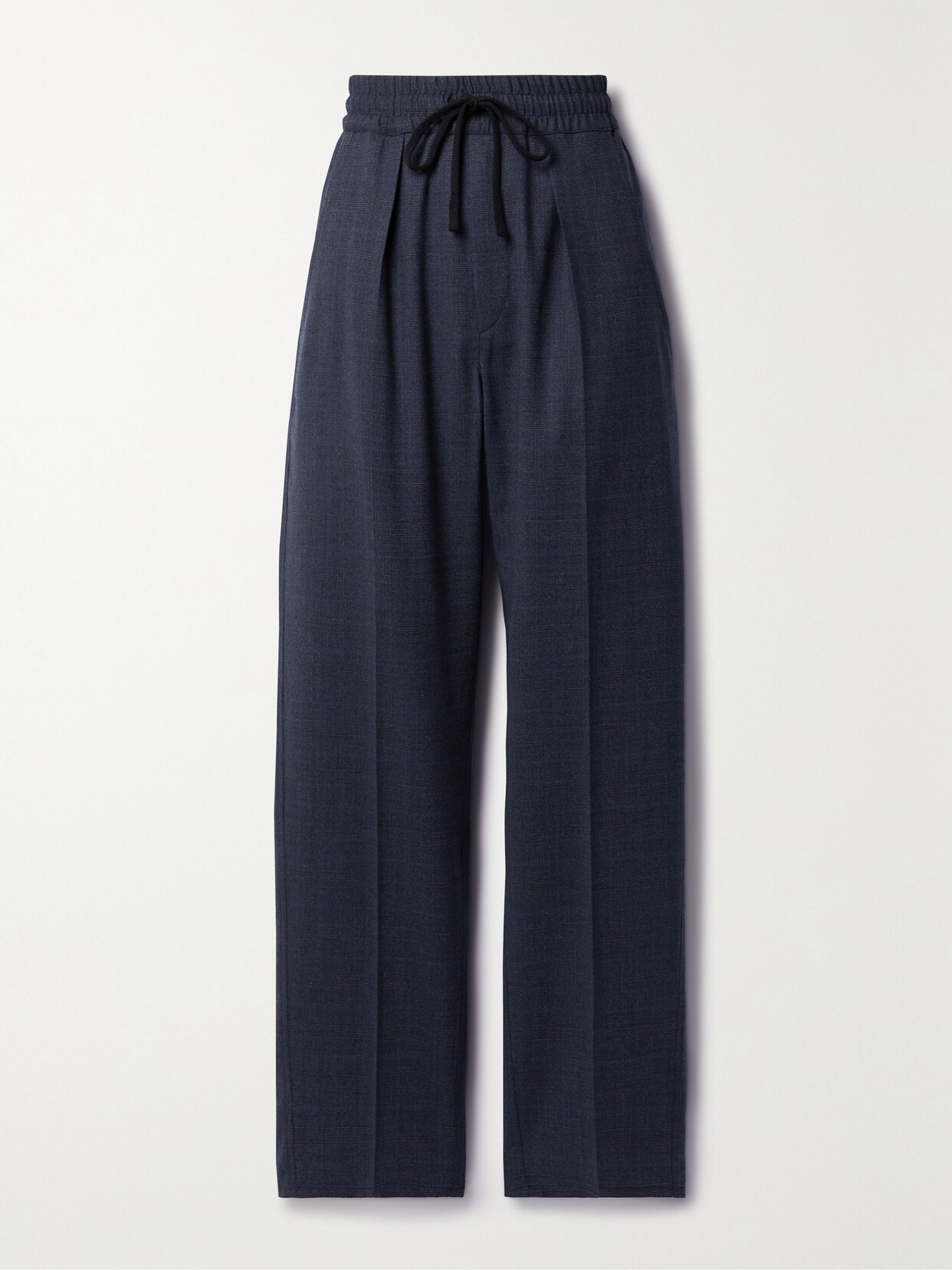 Marant Étoile - Priska Pleated Prince Of Wales Checked Wool-blend Pants - Blue