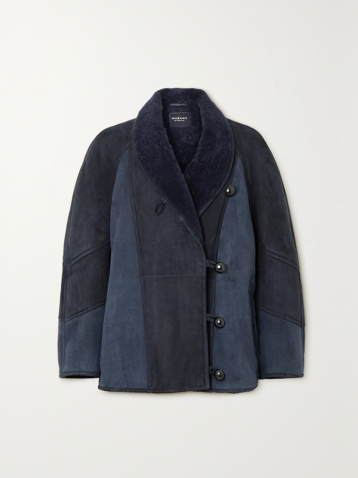 Marant Étoile - Abeni Paneled Shearling Coat - Blue