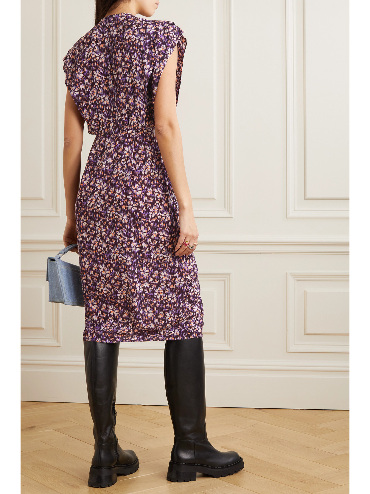 Isabel Marant Étoile Epolia Printed Crepe Dress In Purple