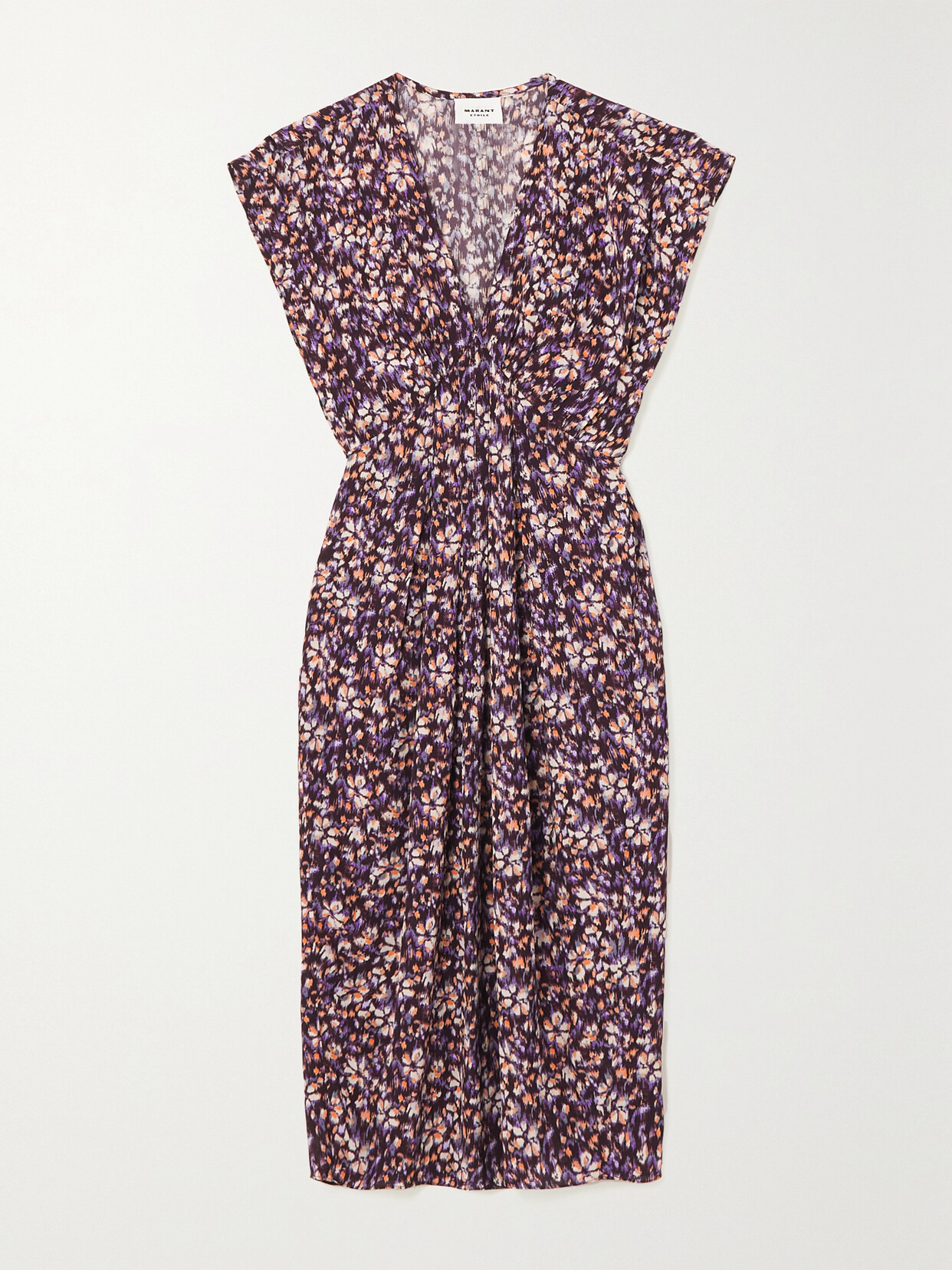 Isabel Marant Étoile Epolia Printed Crepe Dress In Dark Purple
