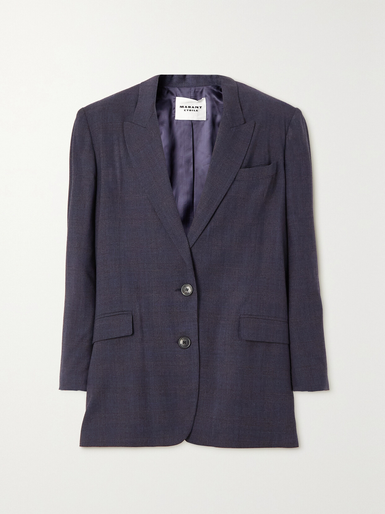 Marant Étoile - Precious Checked Wool-blend Blazer - Blue