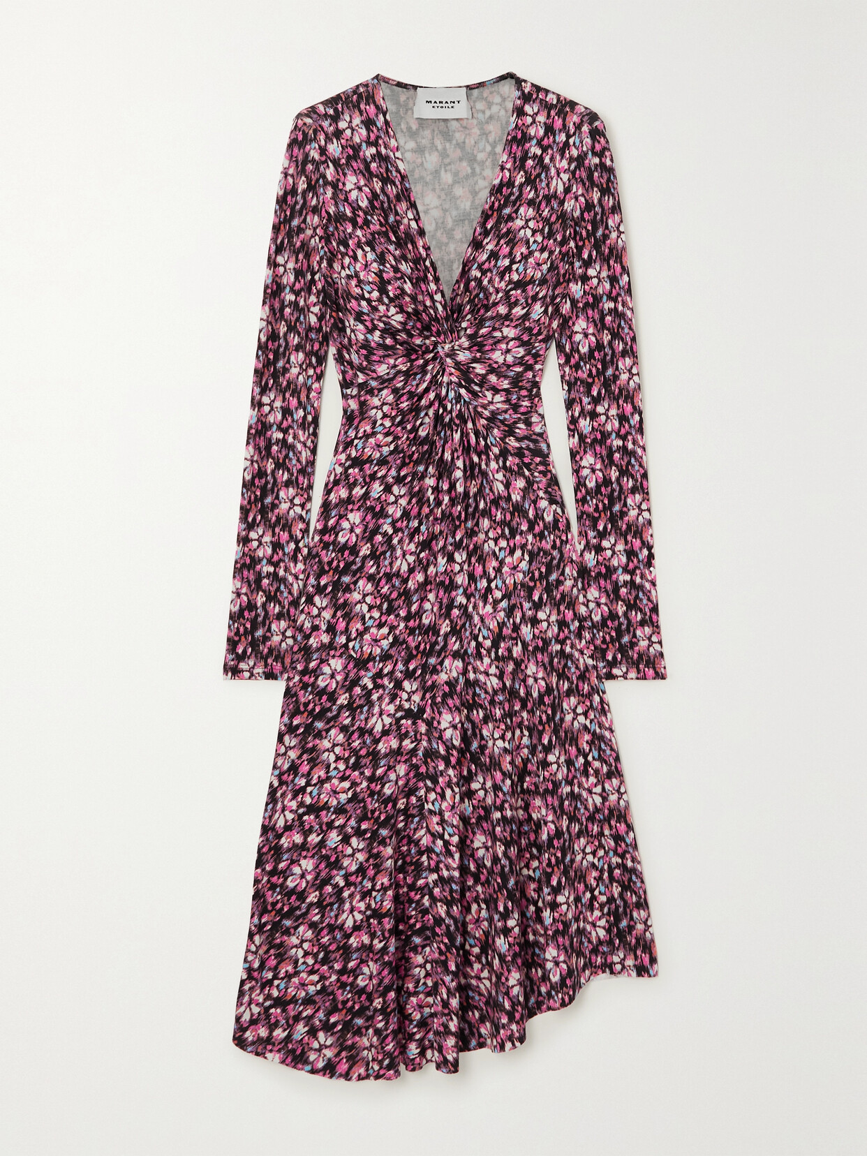 ISABEL MARANT ÉTOILE LANIA FLORAL-PRINT STRETCH-JERSEY MIDI DRESS