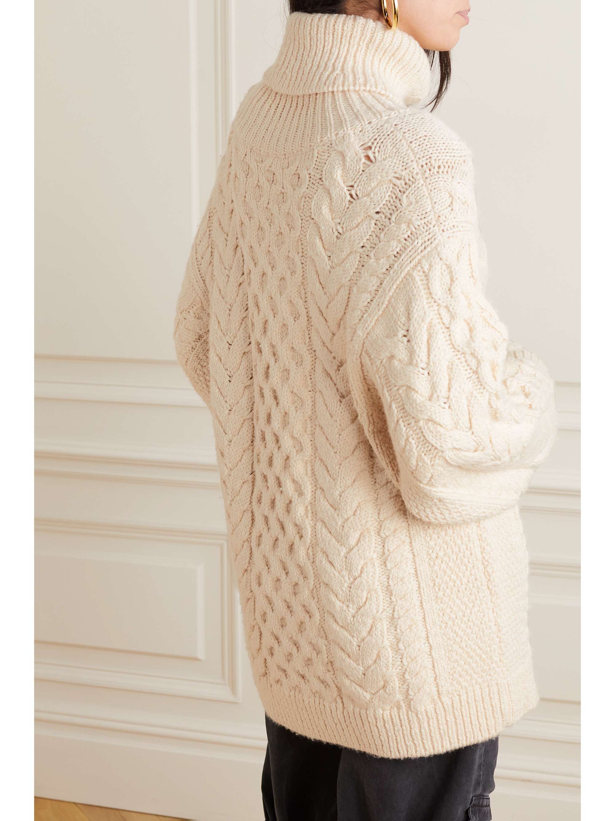 MARANT ÉTOILE Jade cable-knit turtleneck sweater