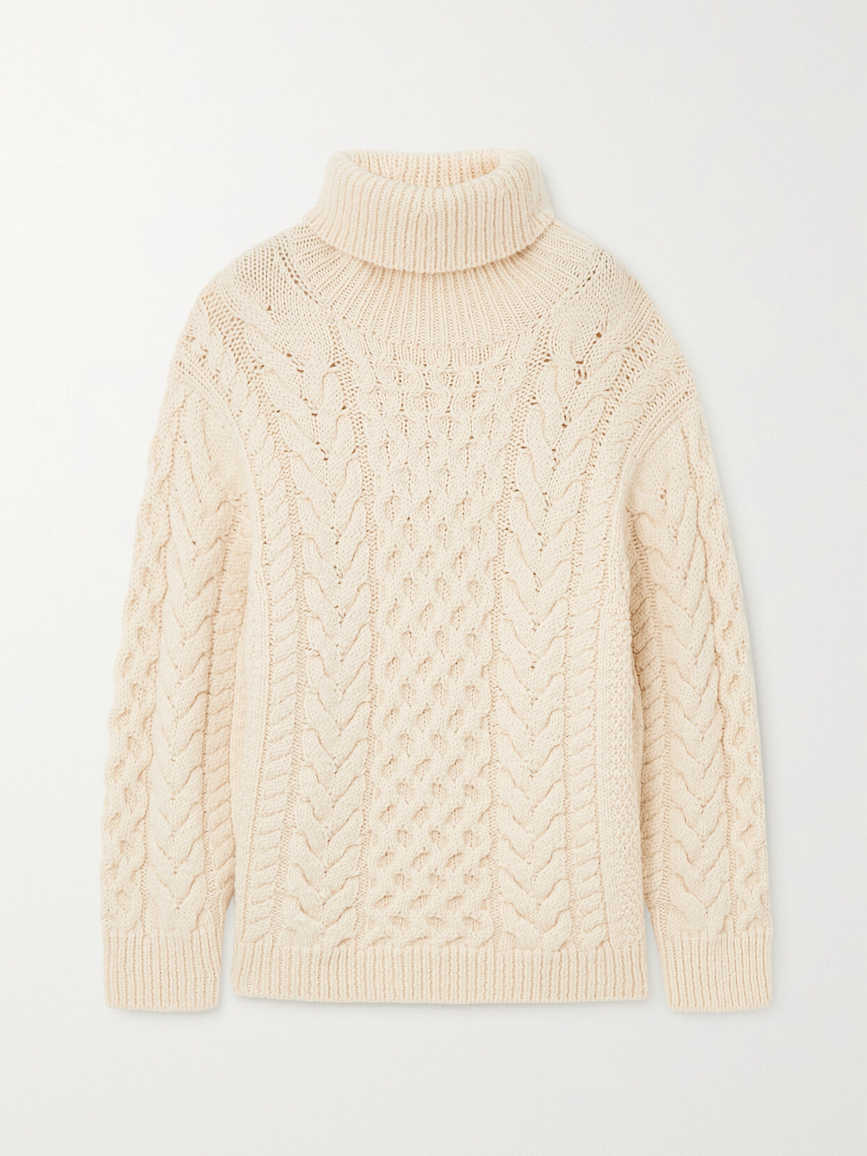 Marant Étoile - Jade Cable-knit Turtleneck Sweater - Ecru