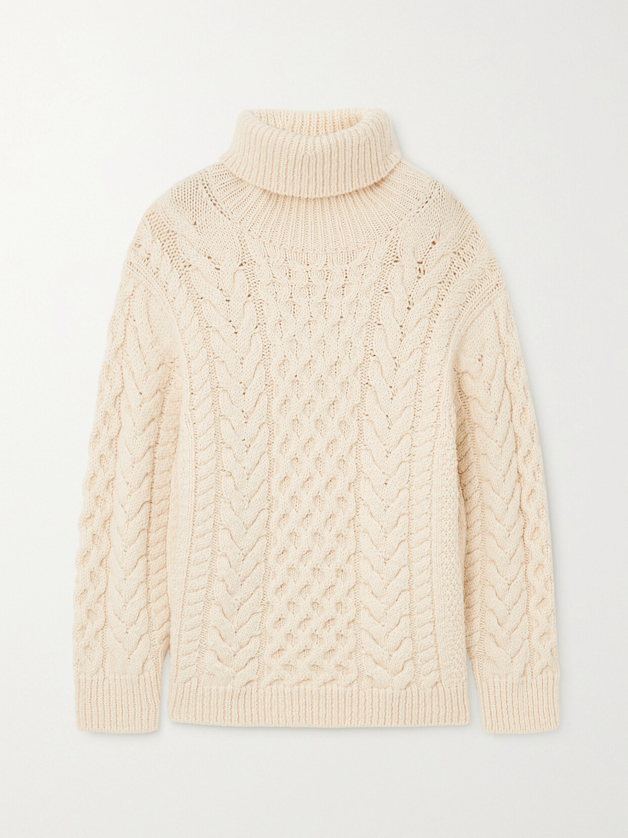 Marant Étoile - Jade Cable-knit Turtleneck Sweater - Ecru