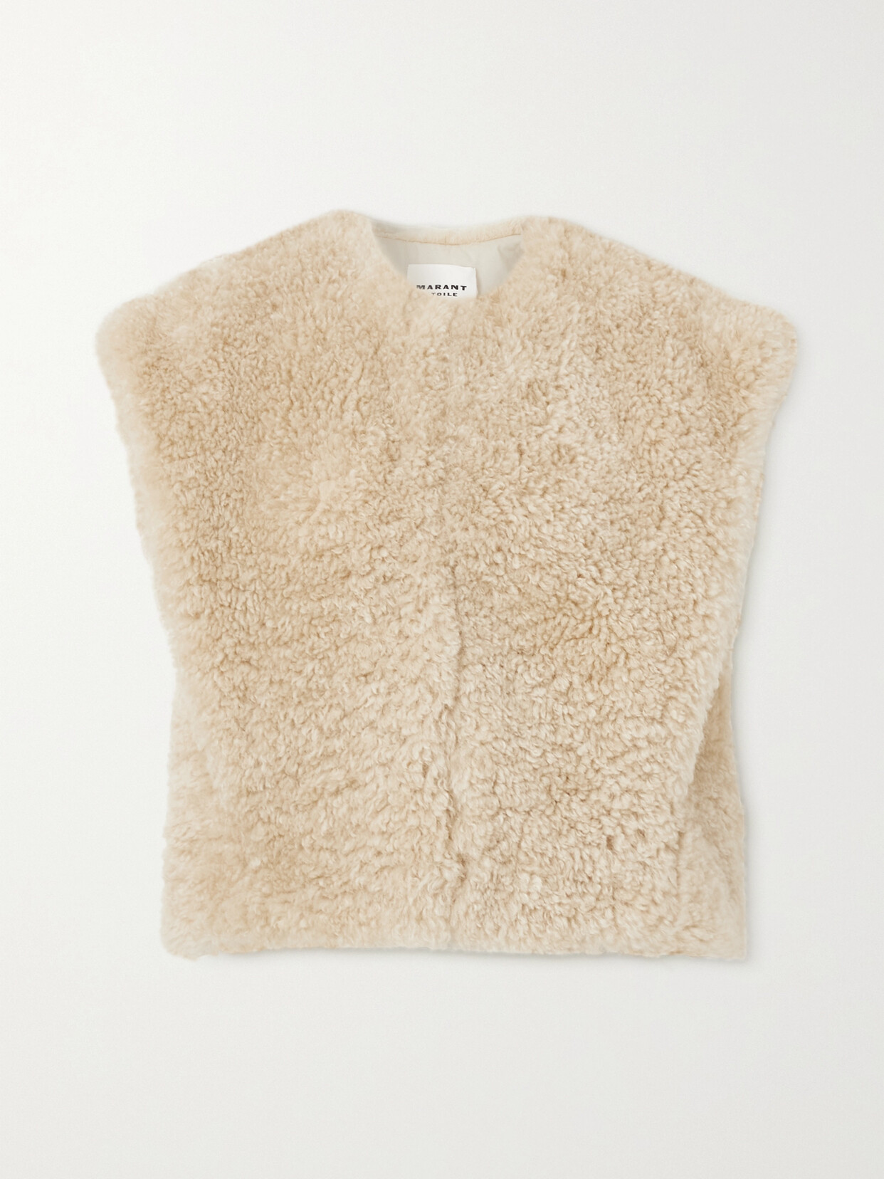 Marant Étoile - Feliz Padded Faux Shearling Vest - Ecru