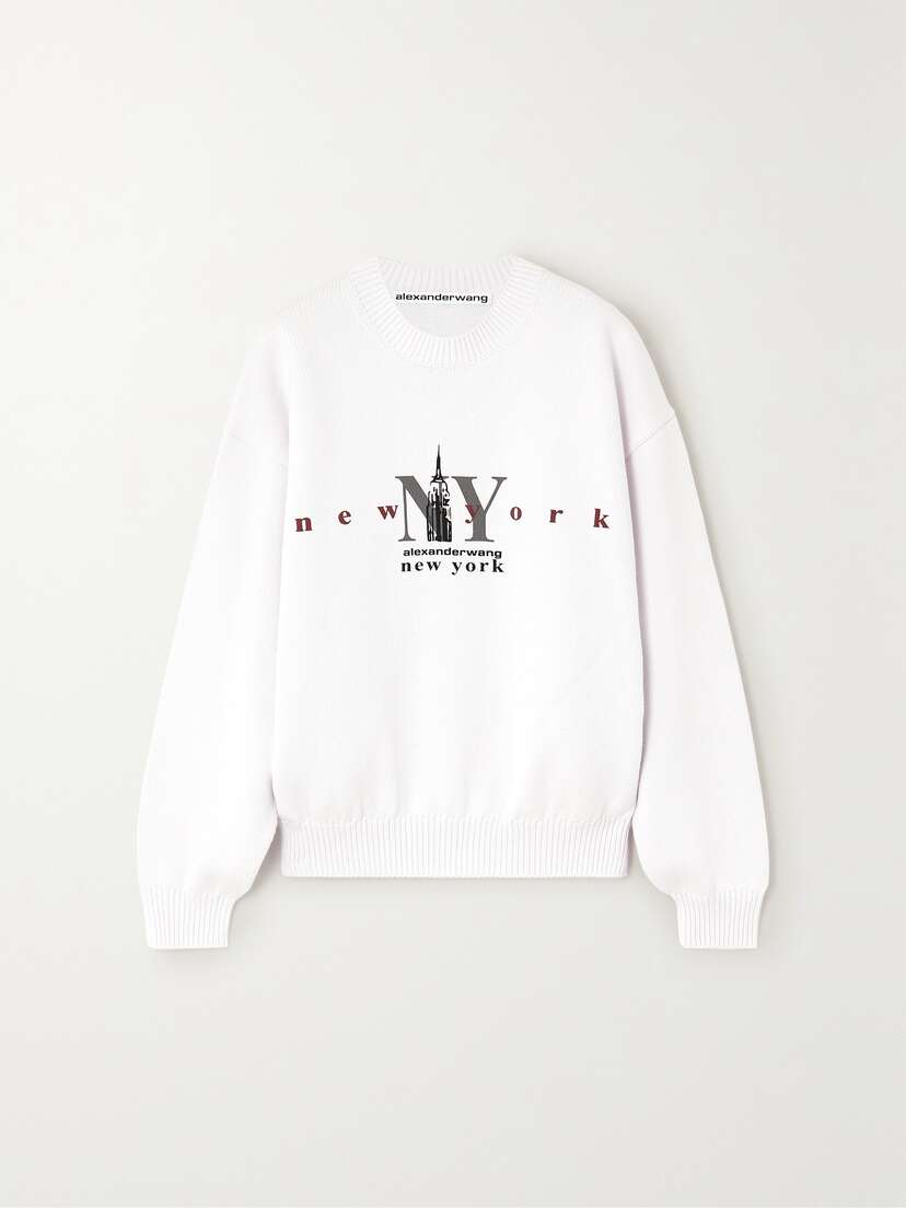 Alexander Wang Printed Cotton Sweatshirt - x large
