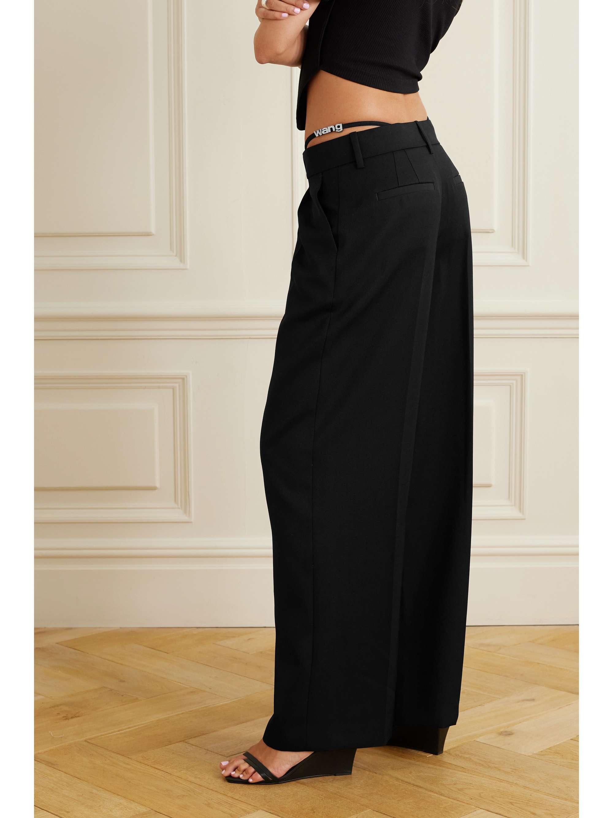 J.Crew: Collection Pleated Wide-leg Trouser Pant In Wool
