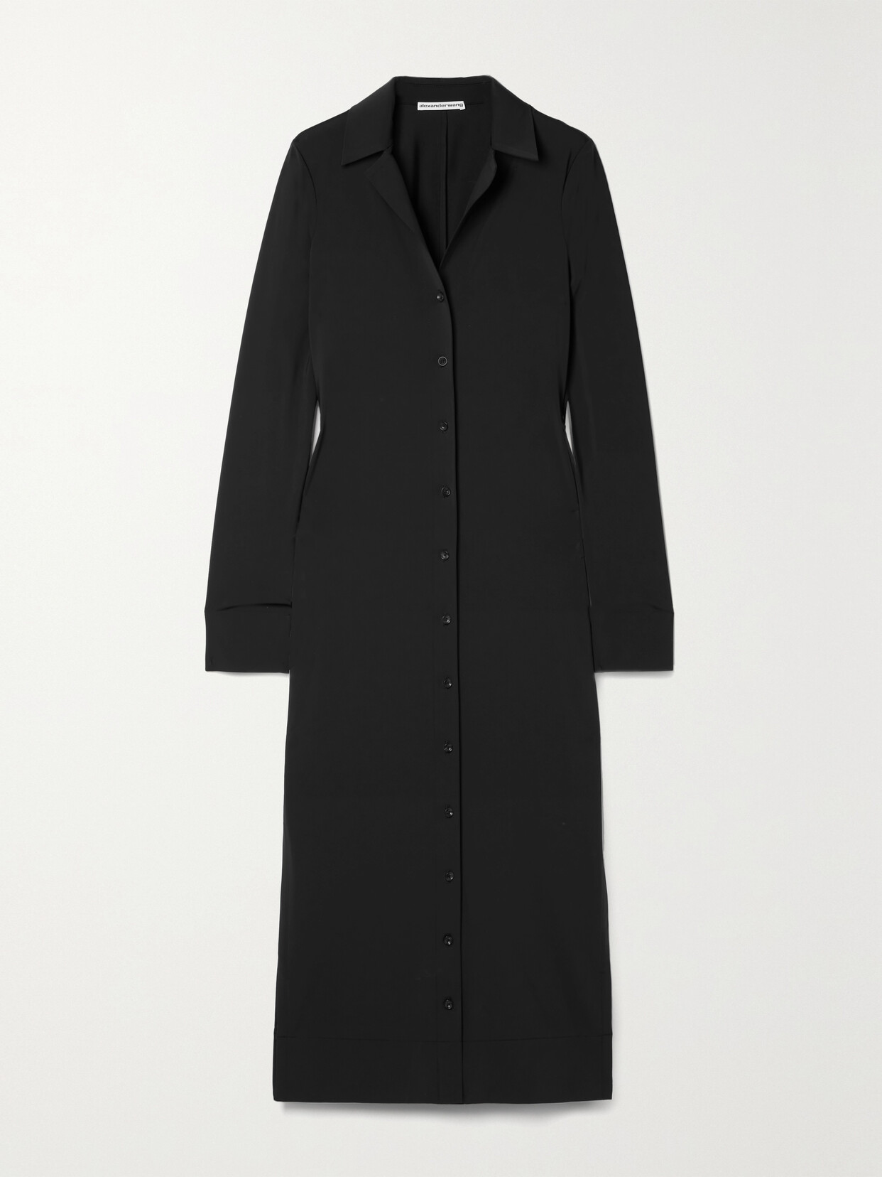 Alexander Wang - Stretch-jersey Midi Shirt Dress - Black