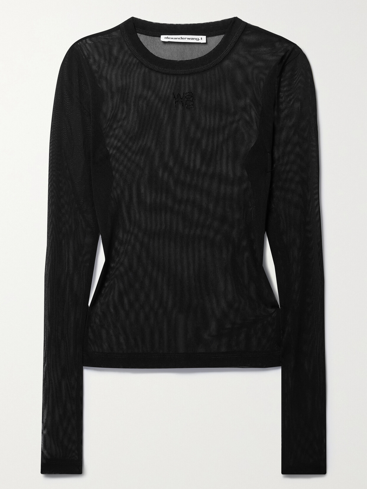 alexanderwang.t Crystal-embellished Tulle Top