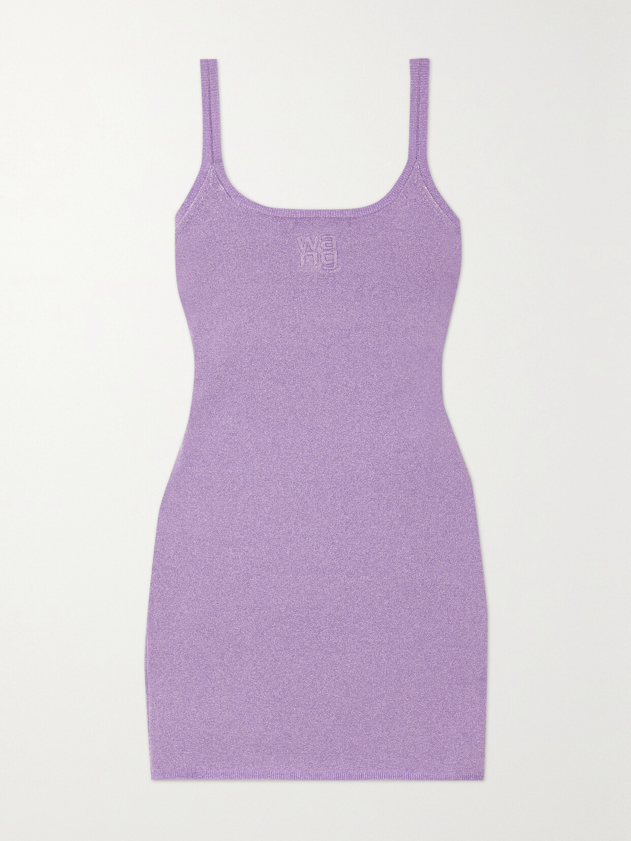 alexanderwang.t - Cami Embossed Metallic Stretch-knit Mini Dress - Pink