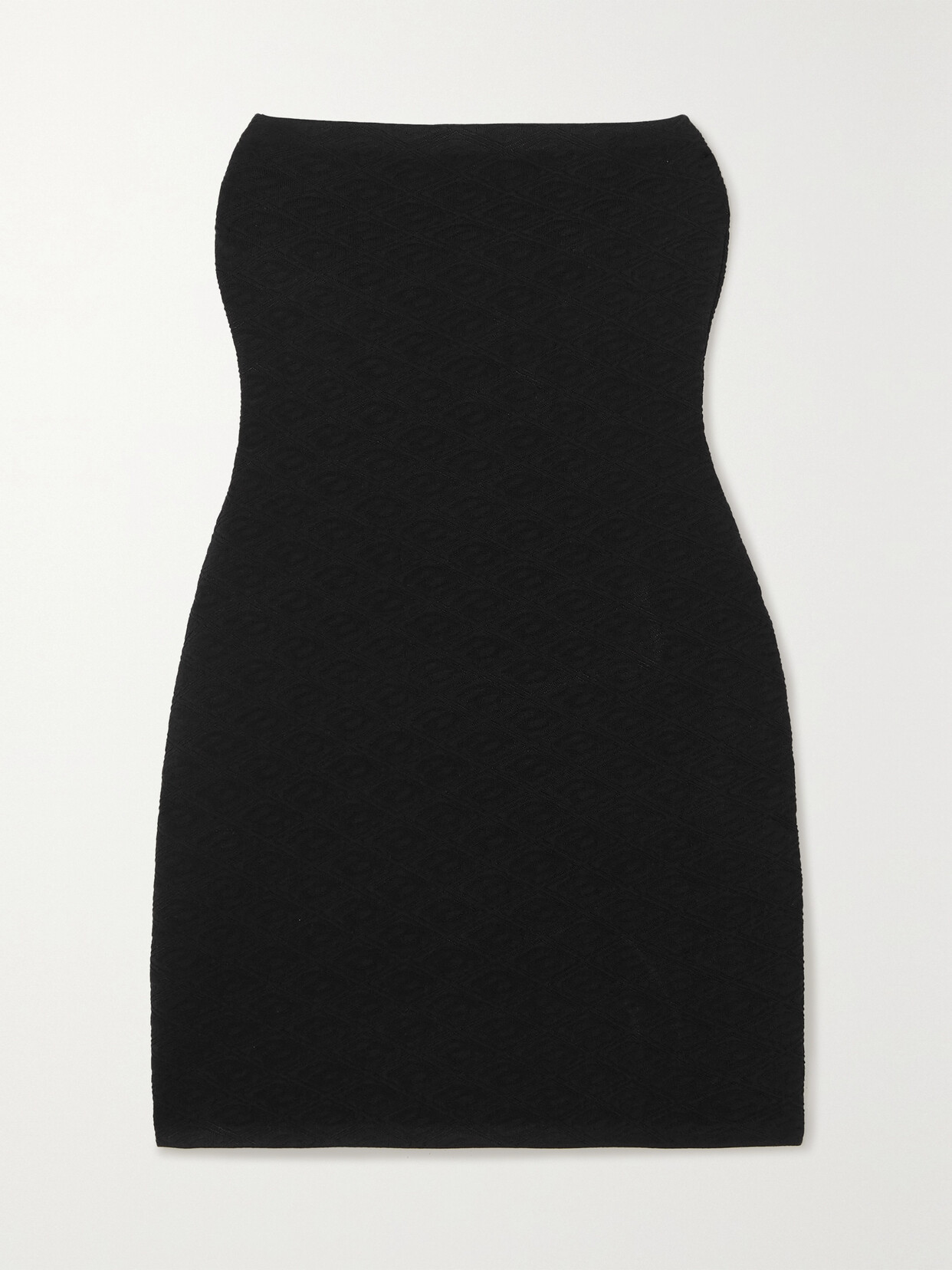 alexanderwang.t Strapless Jacquard-knit Mini Dress - Black