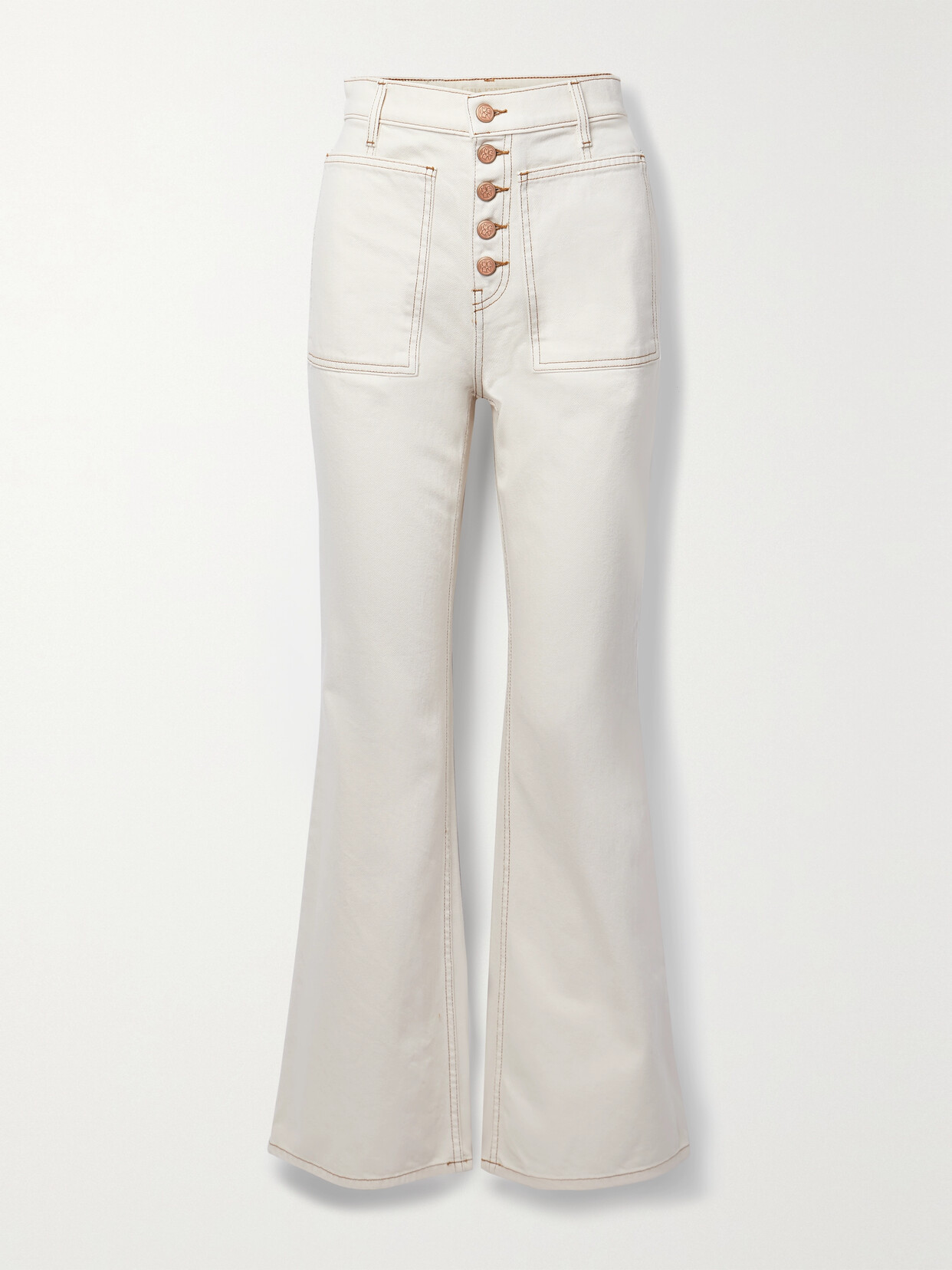 Ulla Johnson - The Lou High-rise Flared Jeans - Cream