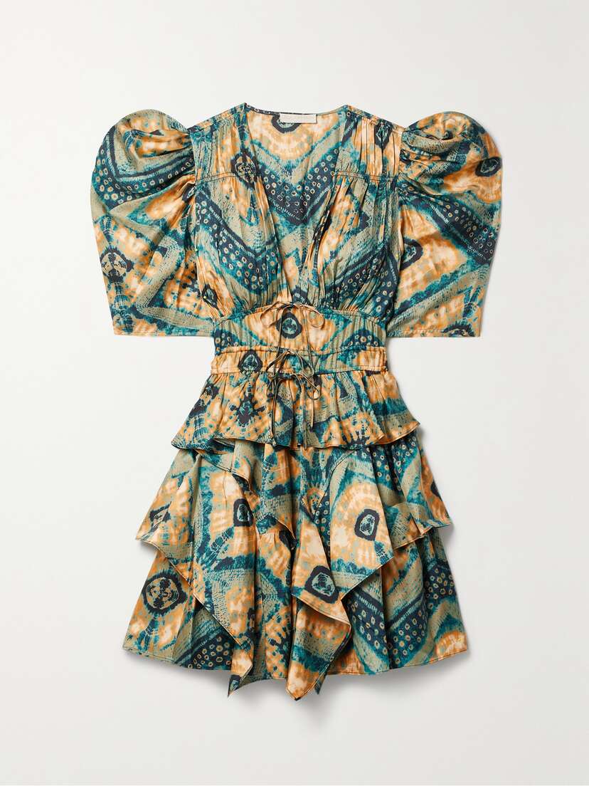 Ulla Johnson Zita Ruffled Printed Silk-twill Mini Dress
