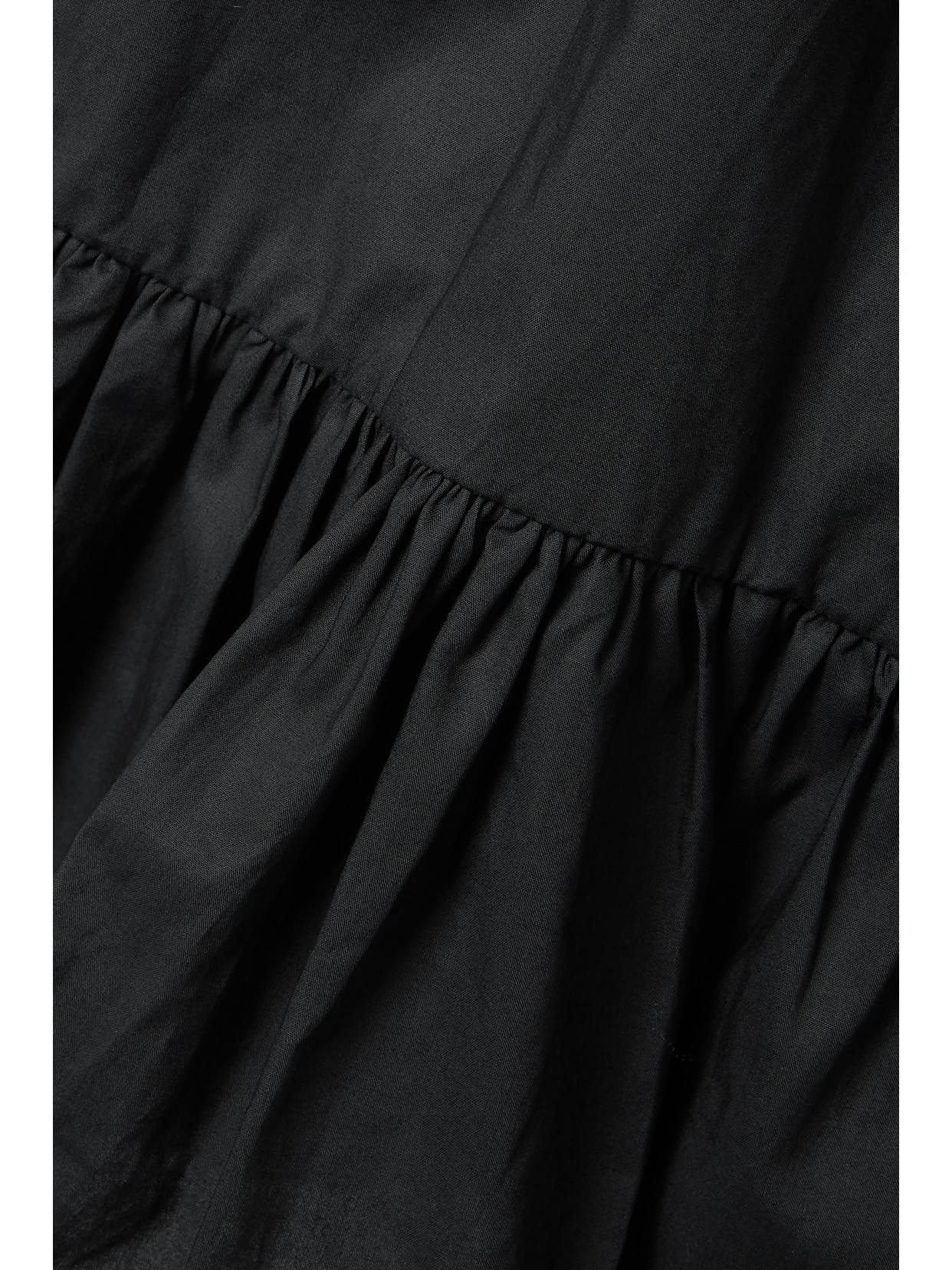 Shop Ulla Johnson Lila Cold-shoulder Ruffled Cotton-poplin Mini Dress In Black