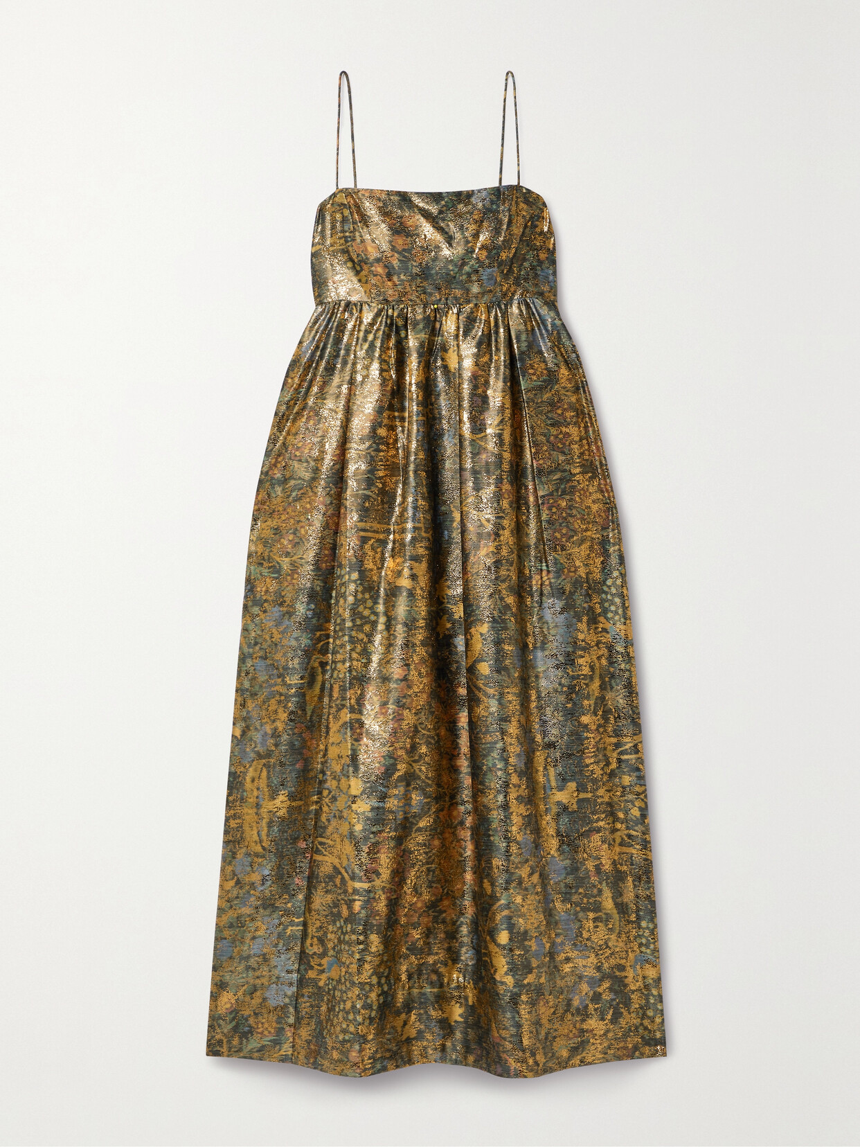 Ulla Johnson - Hesmina Metallic Jacquard Midi Dress - US4