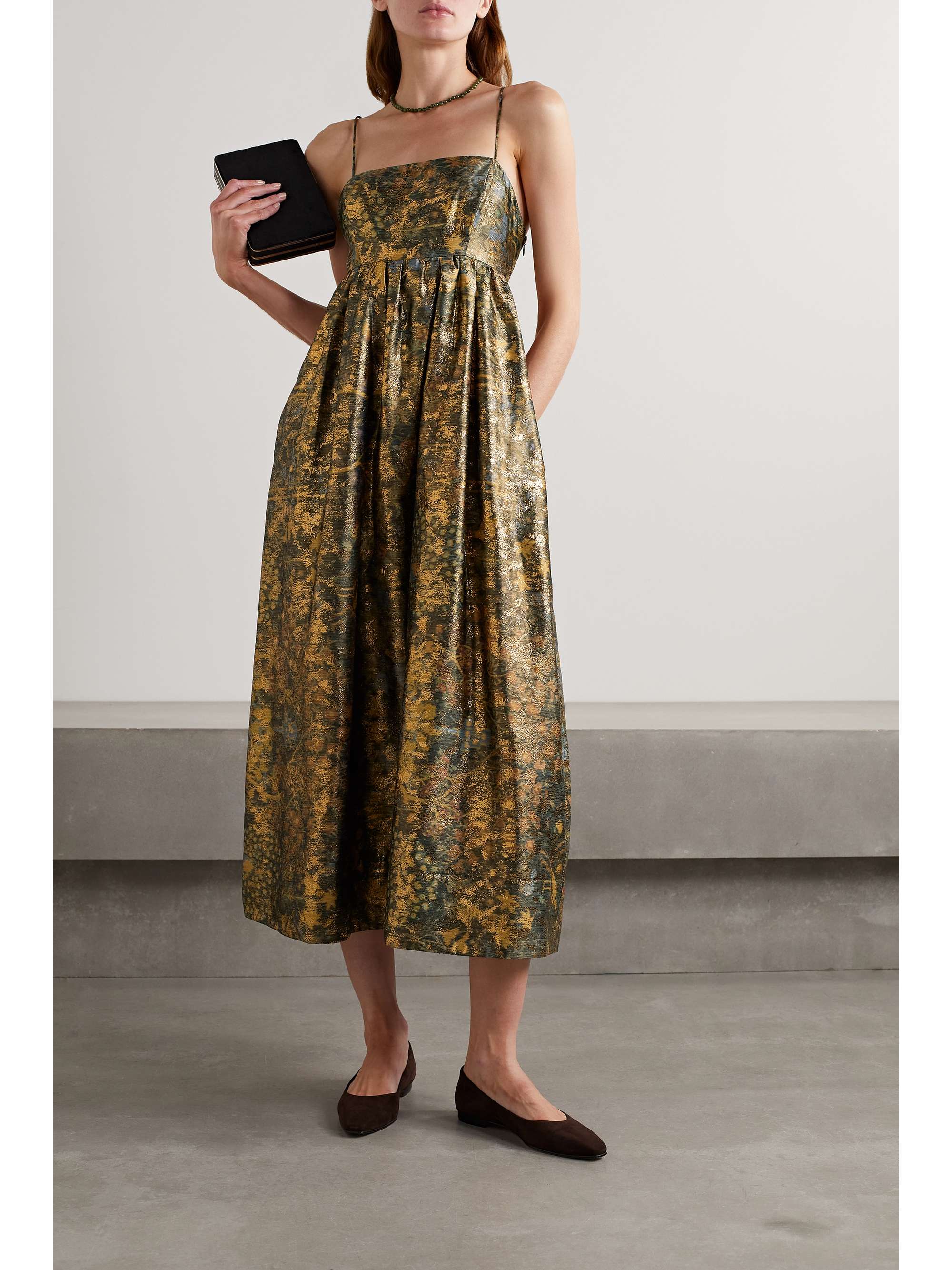 jacquard midi dress