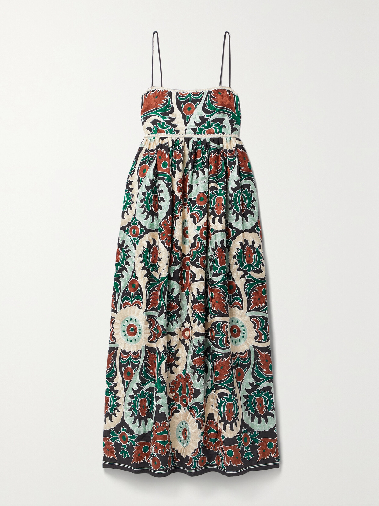 Ulla Johnson Mayra Embroidered Linen-blend Maxi Dress