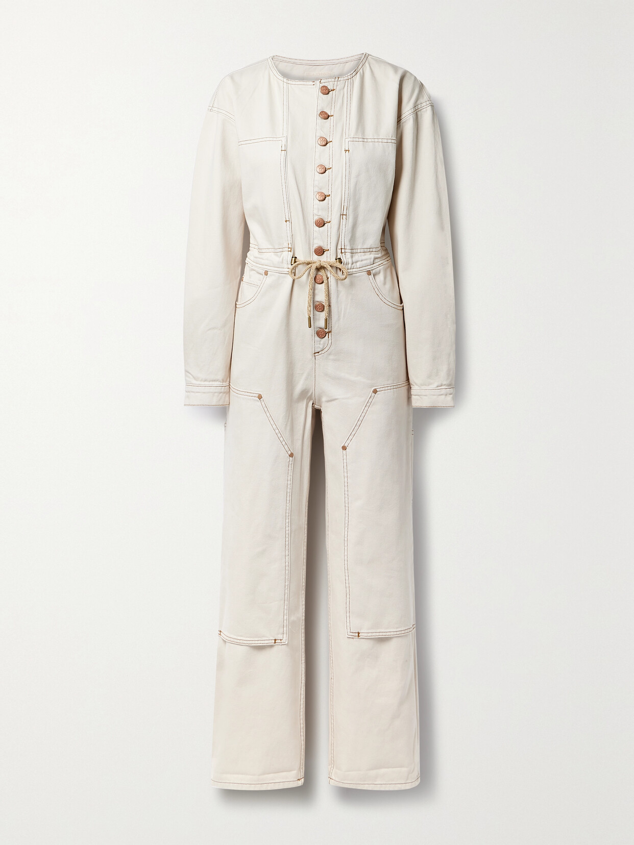 Ulla Johnson The Stevie Paneled Denim Jumpsuit