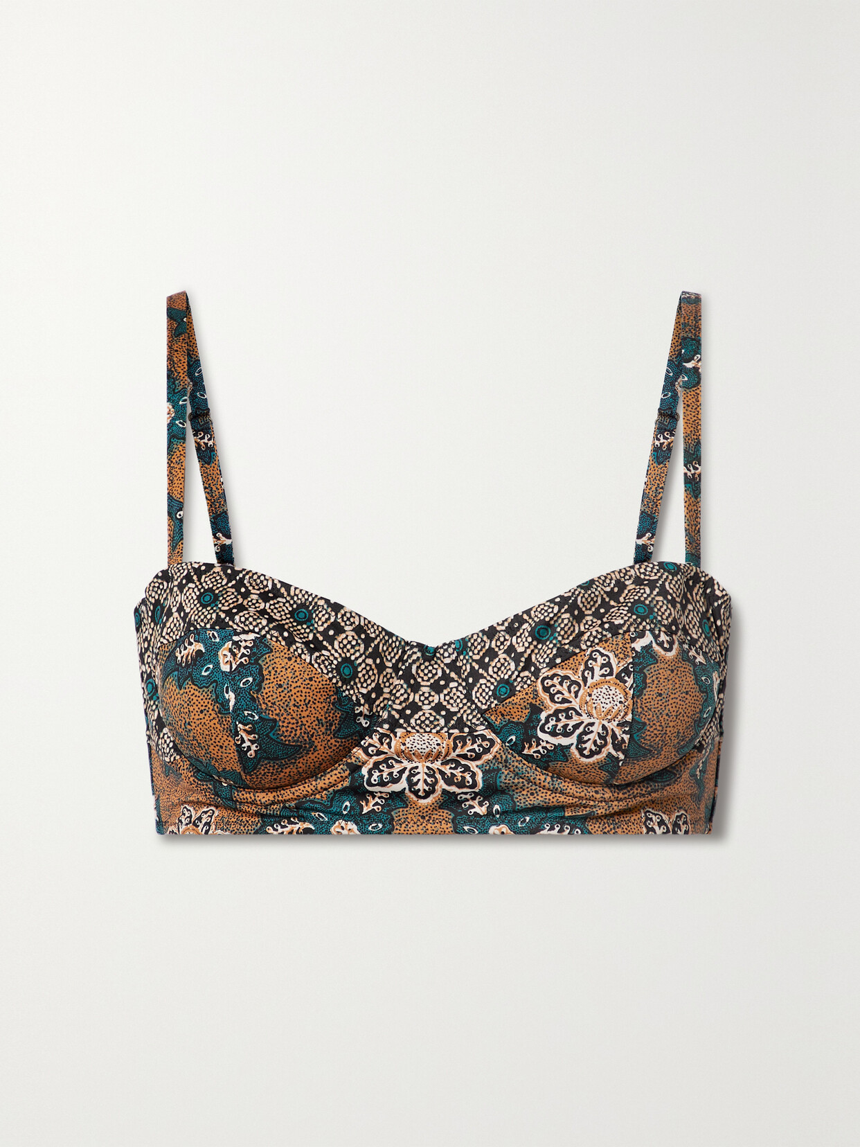 Ulla Johnson Zahara Printed Underwired Bikini Top
