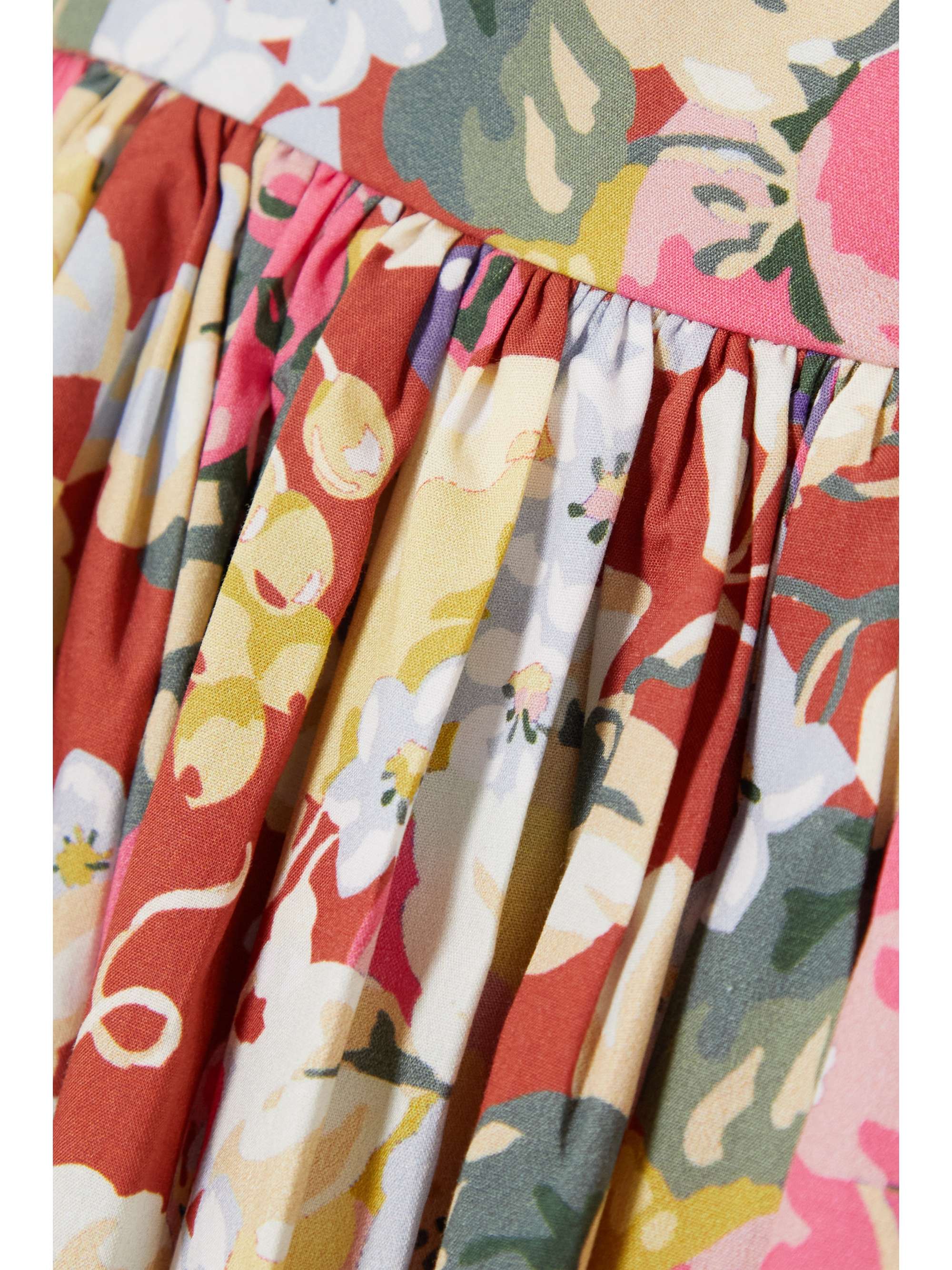 BATSHEVA + Laura Ashley Fells pleated floralprint cottonpoplin midi