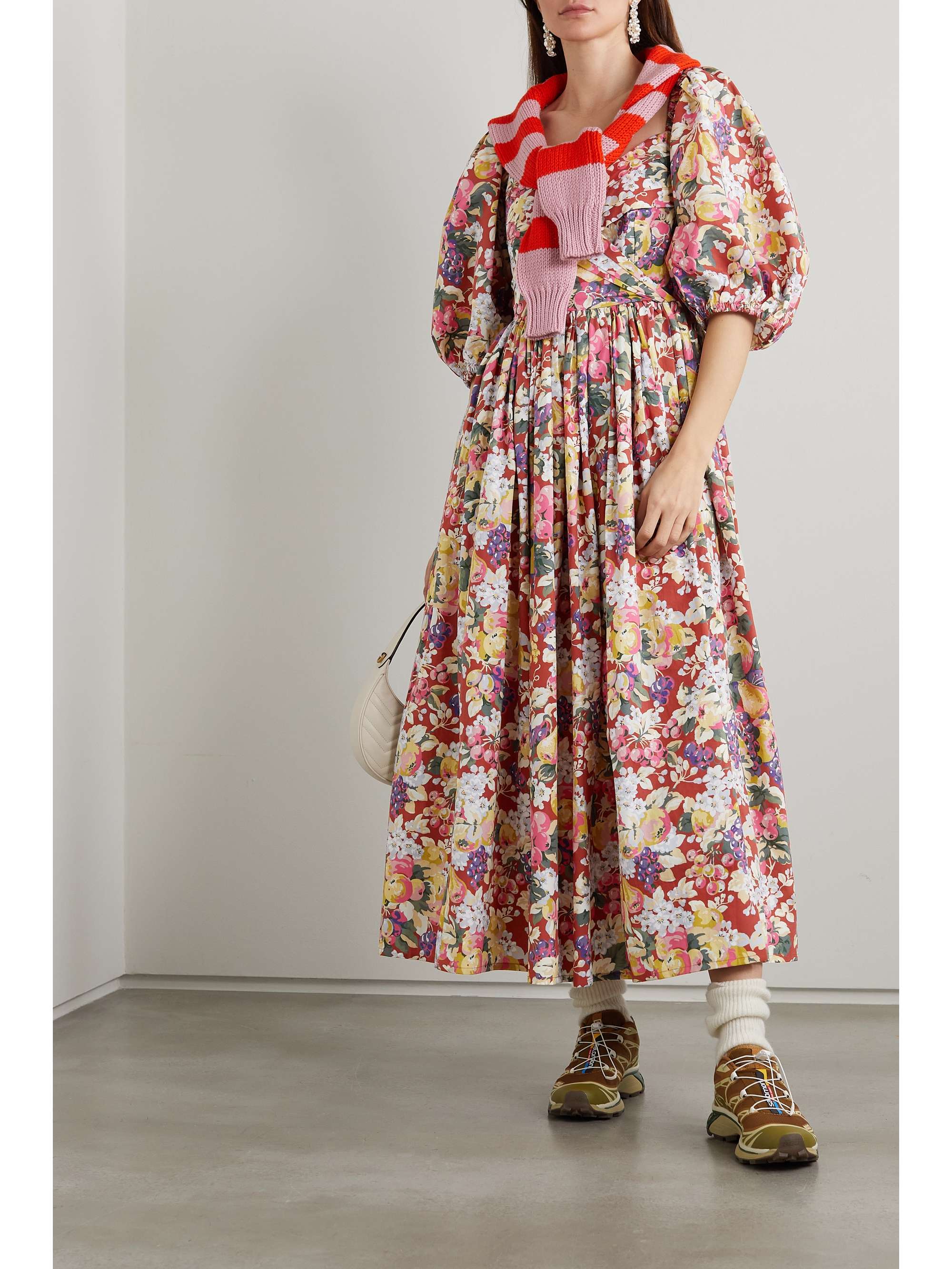 Laura Ashley X BATSHEVA Fells Dress In Rubens