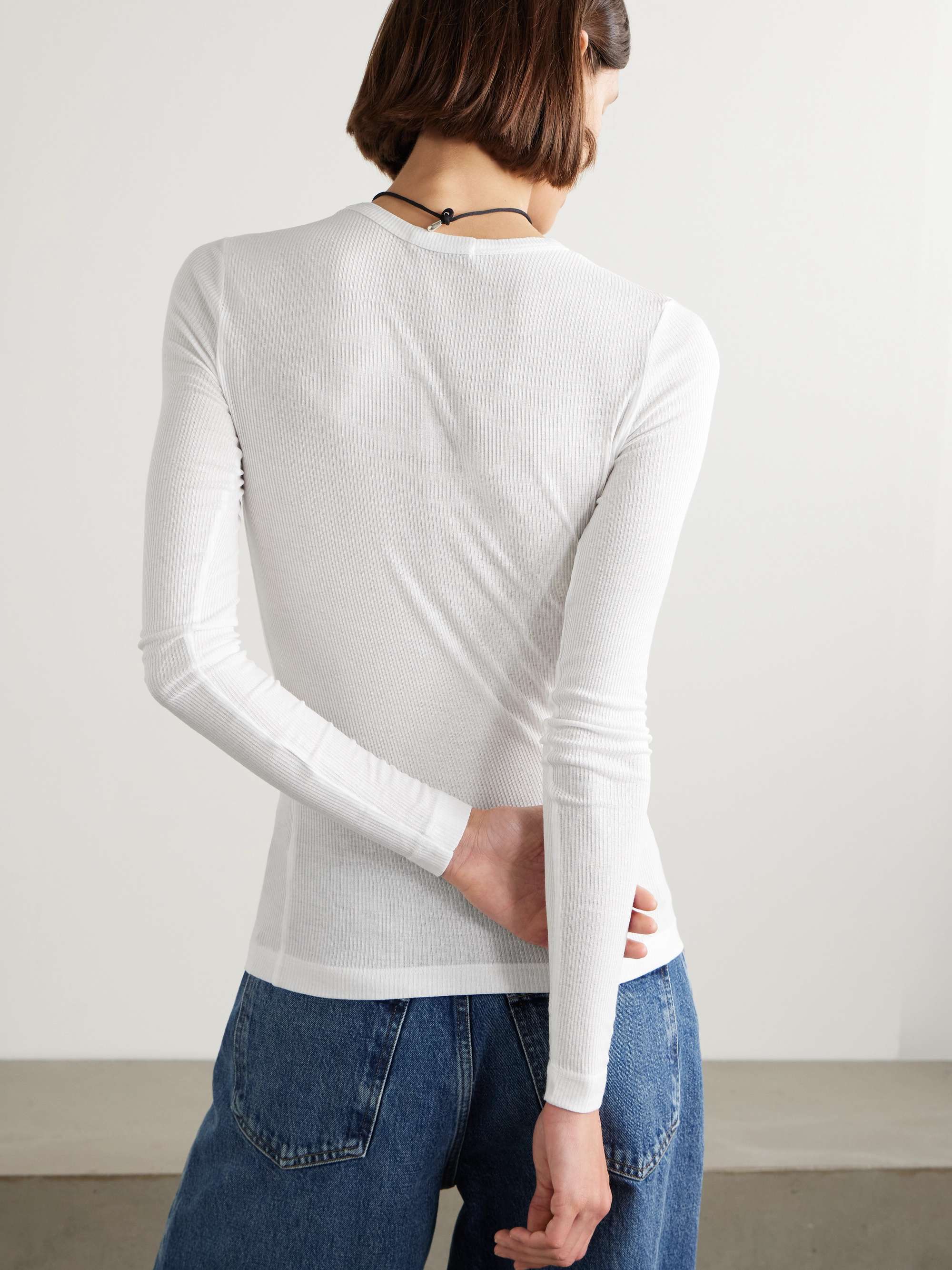 AGOLDE Shona ribbed stretch-jersey T-shirt