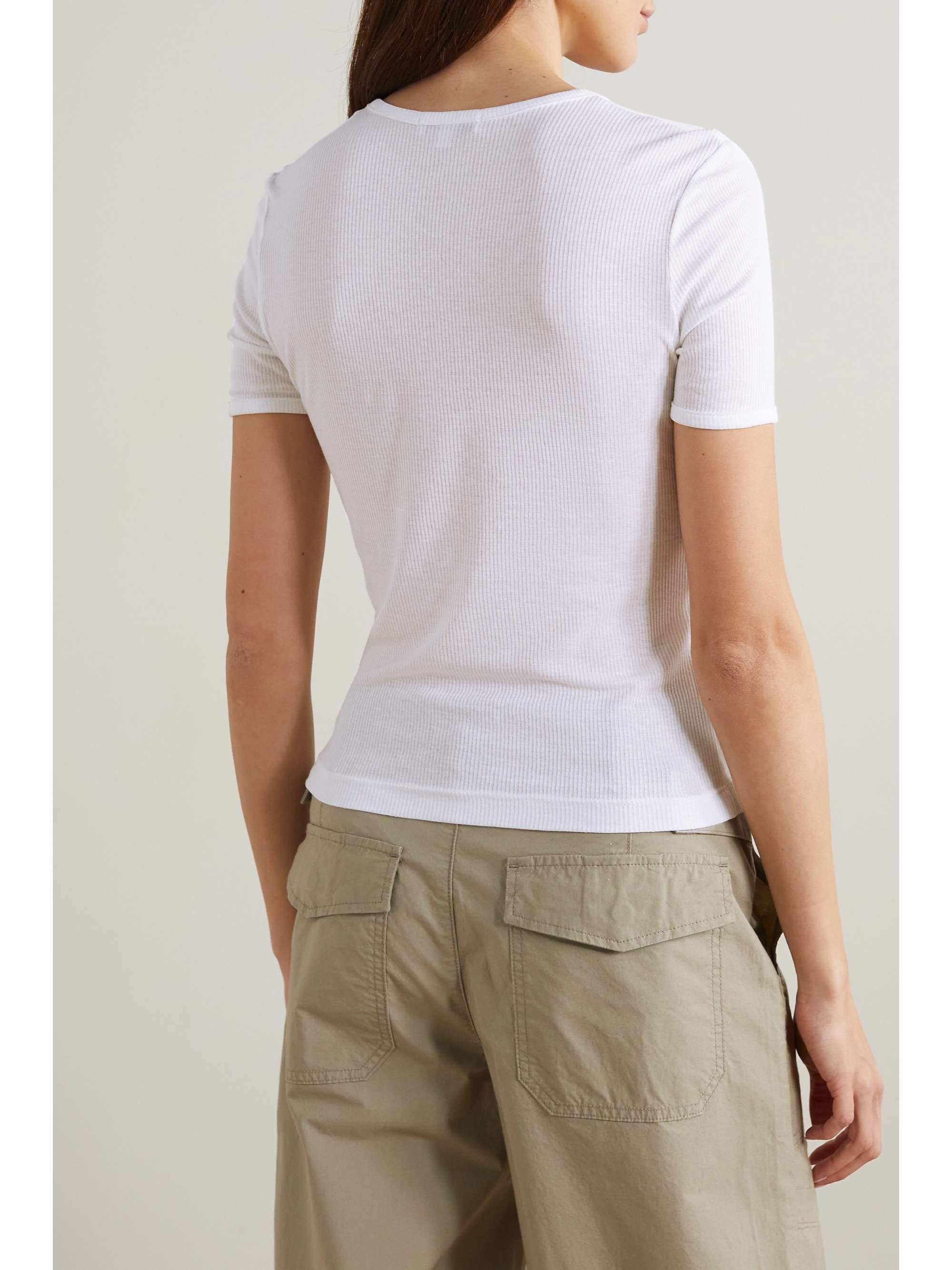 AGOLDE Abbie ribbed stretch-jersey T-shirt