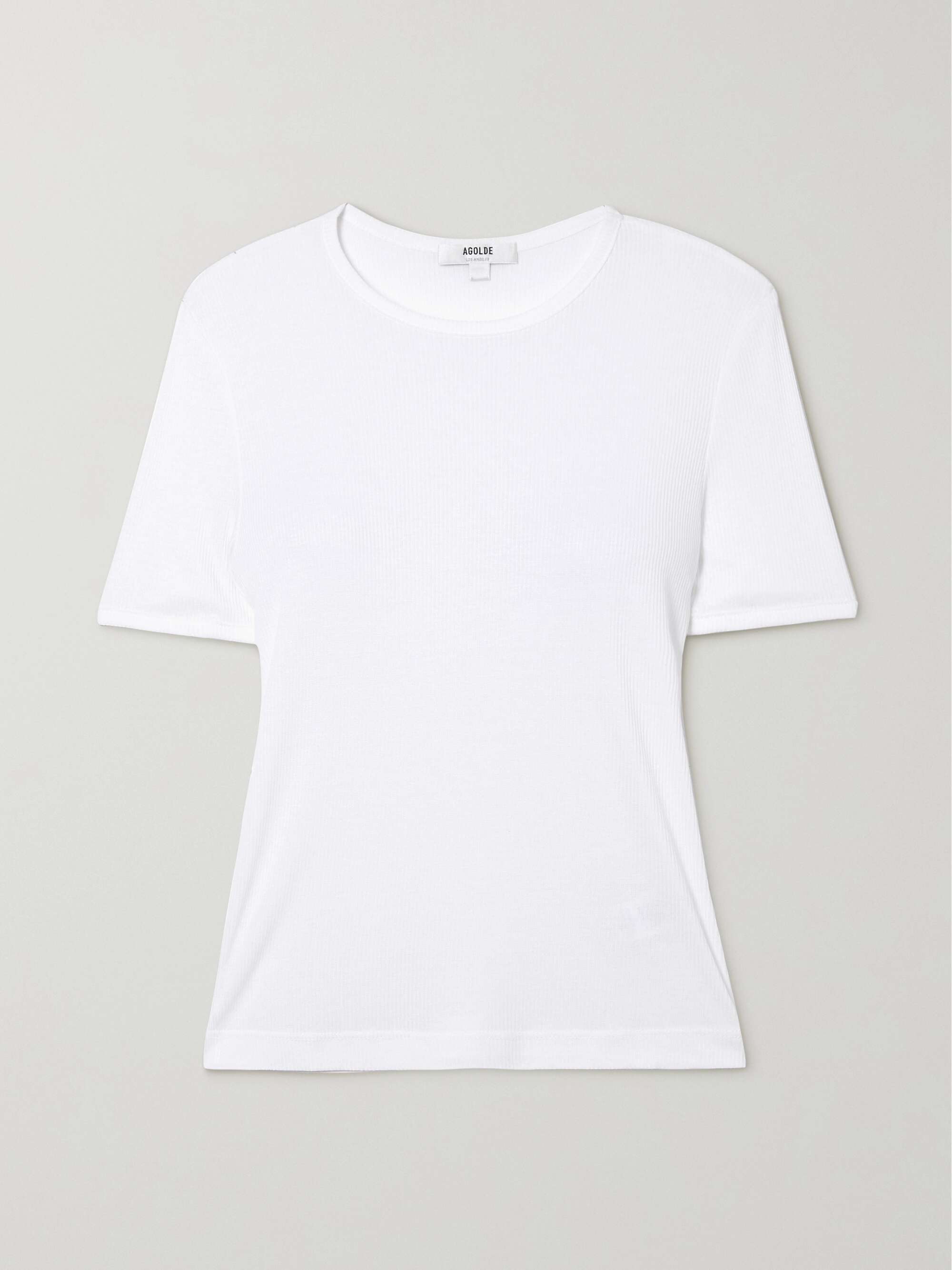 AGOLDE Abbie ribbed stretch-jersey T-shirt | NET-A-PORTER