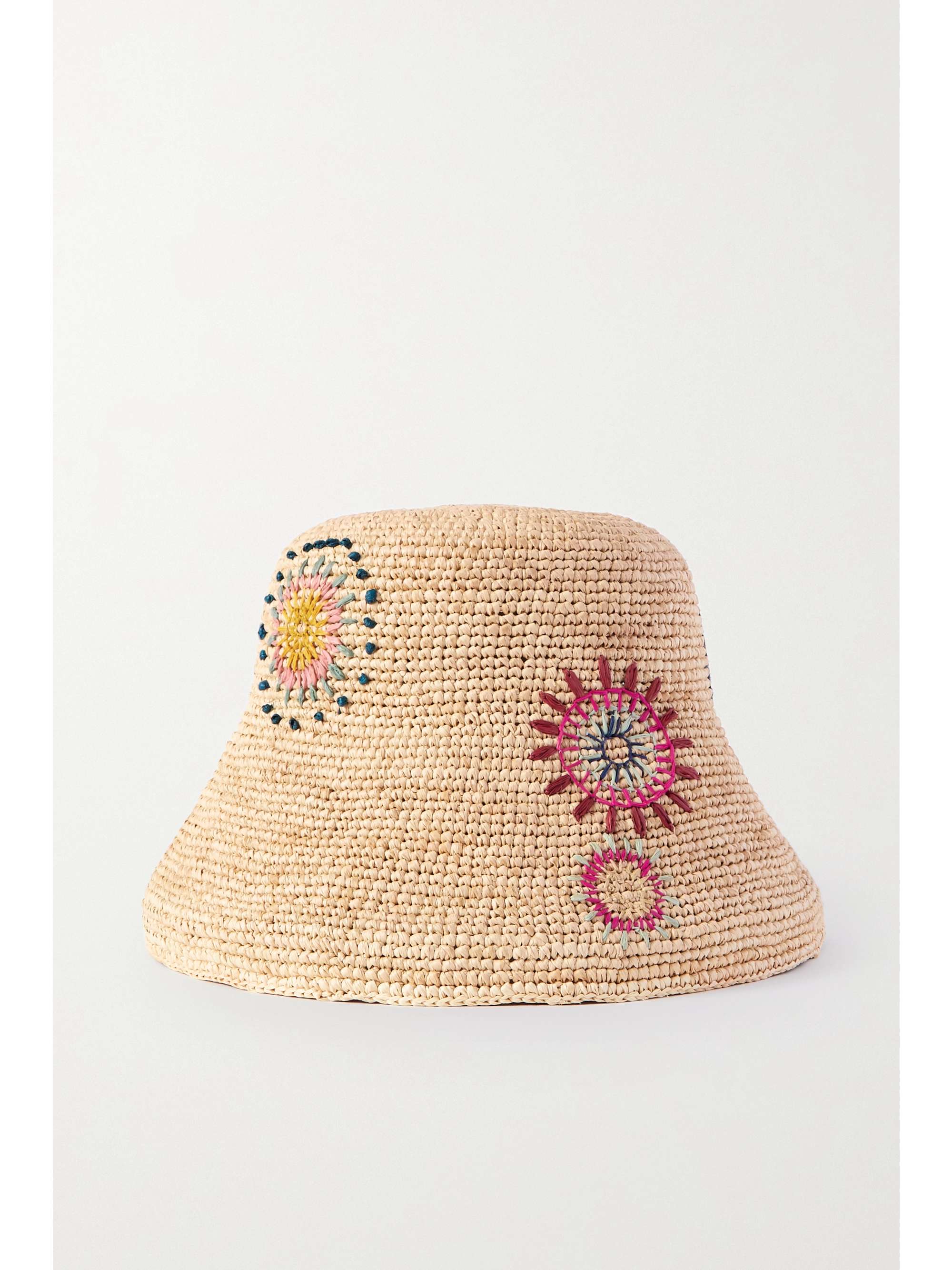 CHLOÉ Embroidered raffia bucket hat
