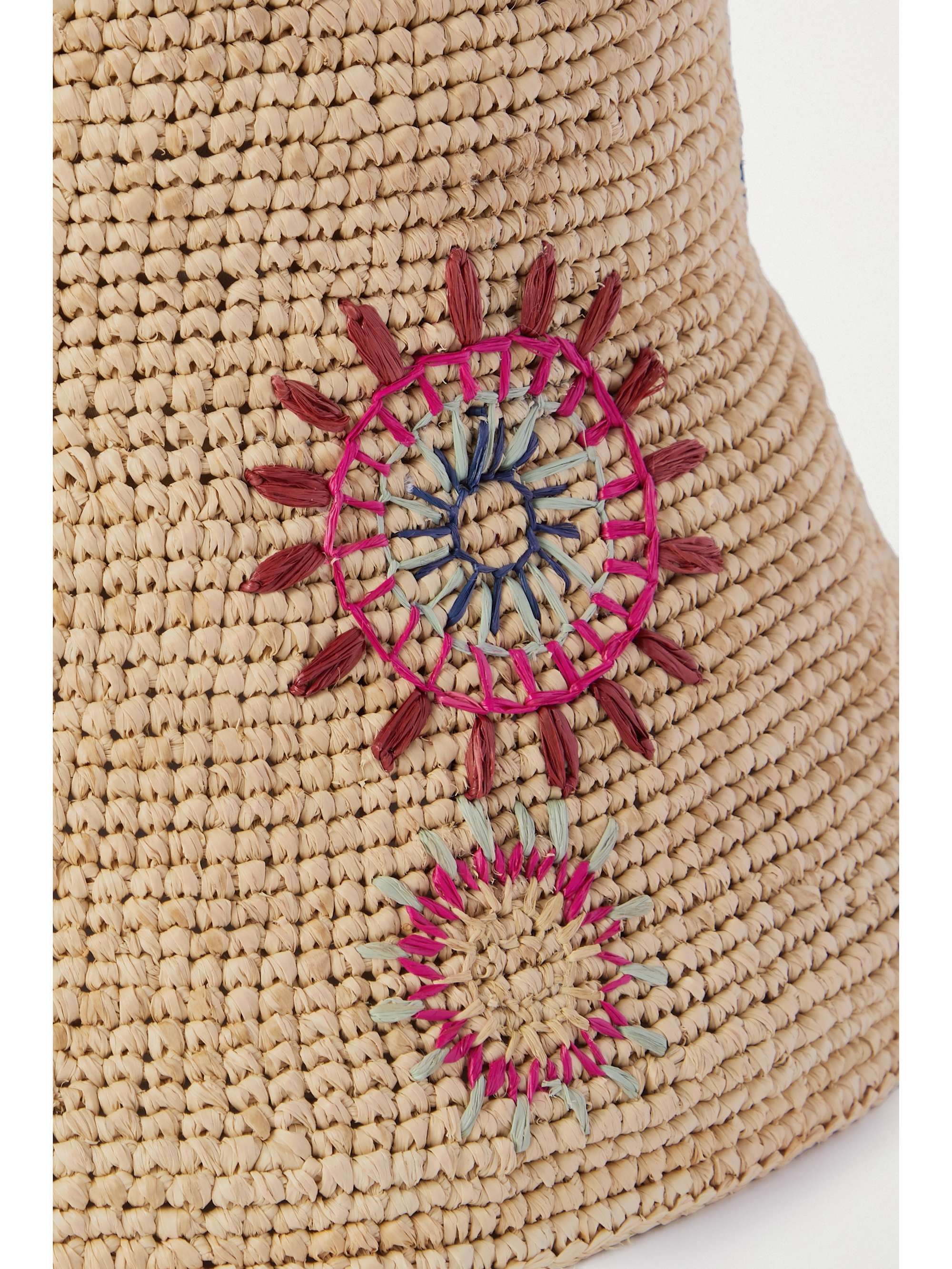 CHLOÉ Embroidered raffia bucket hat